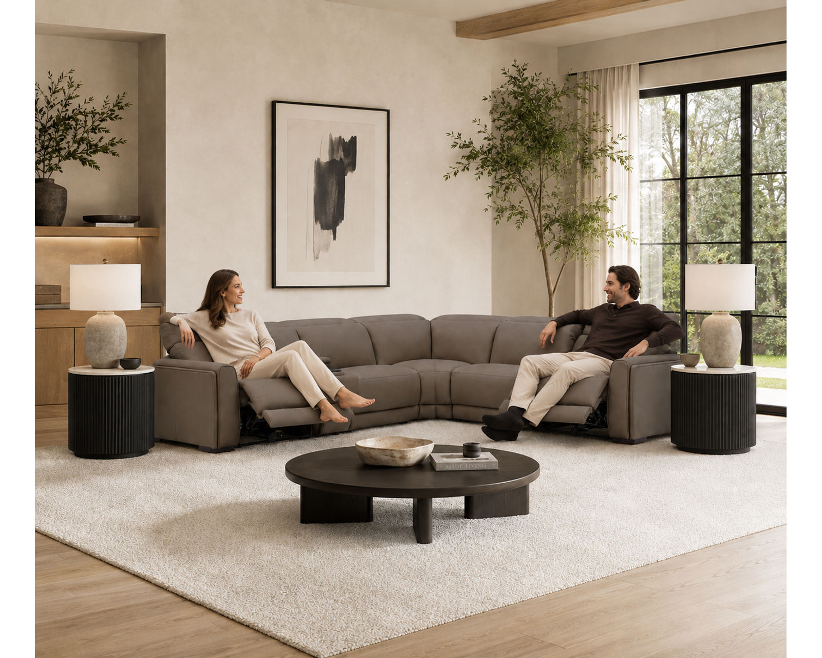 Sola 1646 Triple Power Reclining Sectional with Heat & Massage - Wide Seats (2 colors) in stock - Image 24