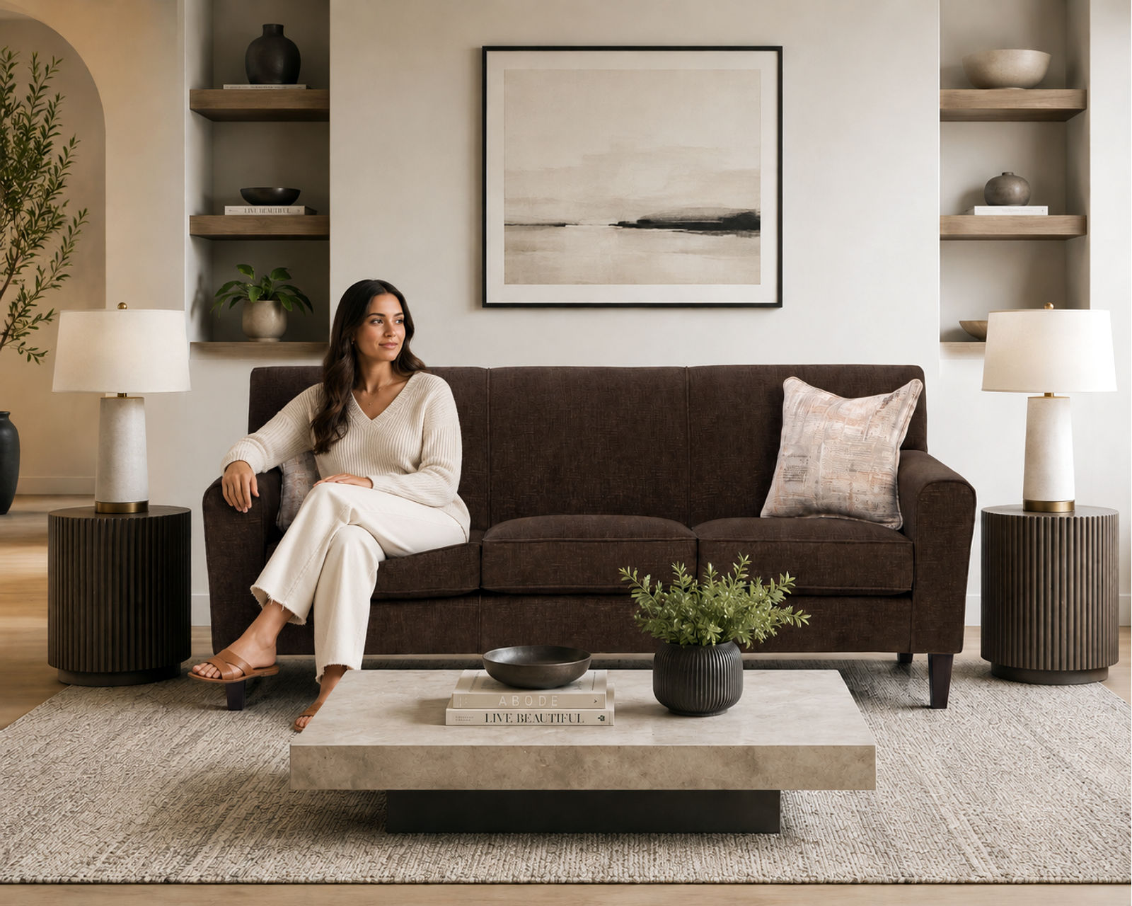 Maisie 83" Sofa (+100 fabrics) 3 wood finishes - Image 3