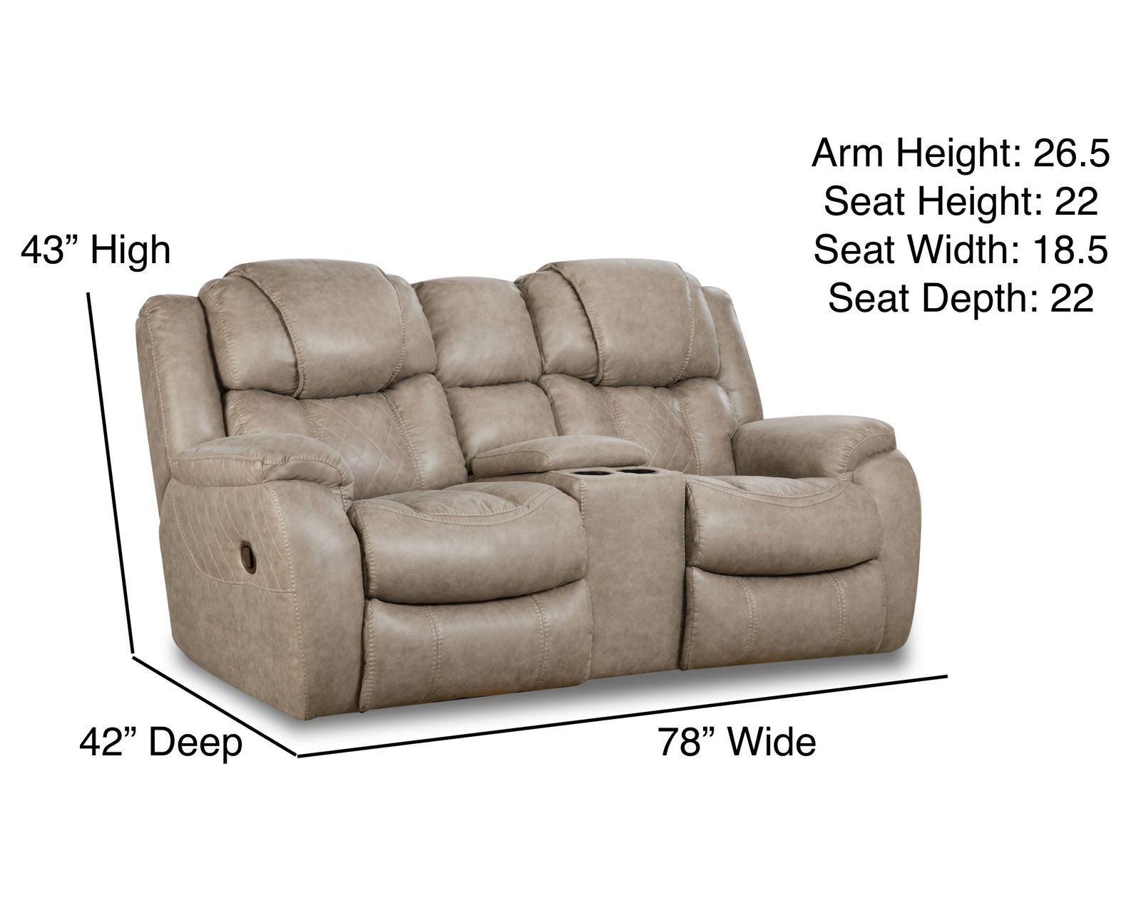 Rayna 88" Double Reclining Sofa Tan (In stock) - Image 6