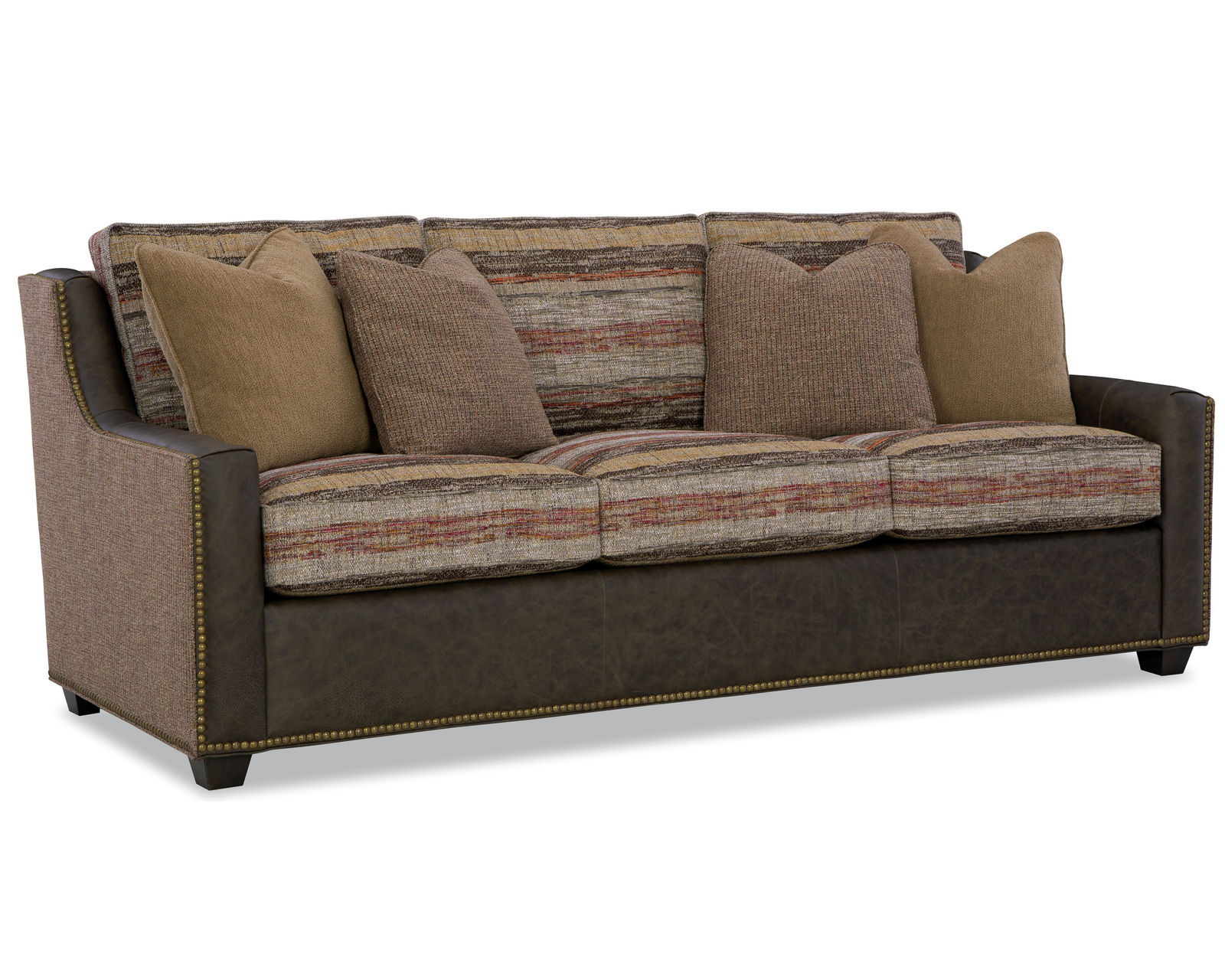 Lincoln LF7029 Leather and Fabric Sofa (93")