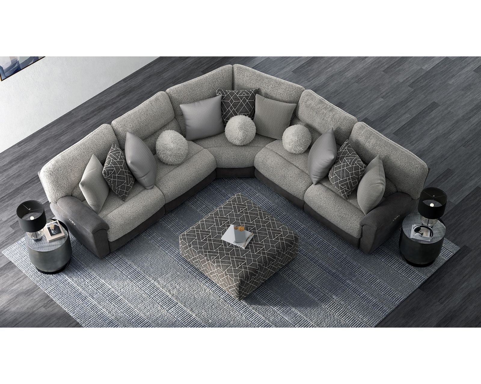 Rendezvous Deep Seat Modular Power Reclining Sectional (includes pillows) 400 lb. weight capacity - Image 16