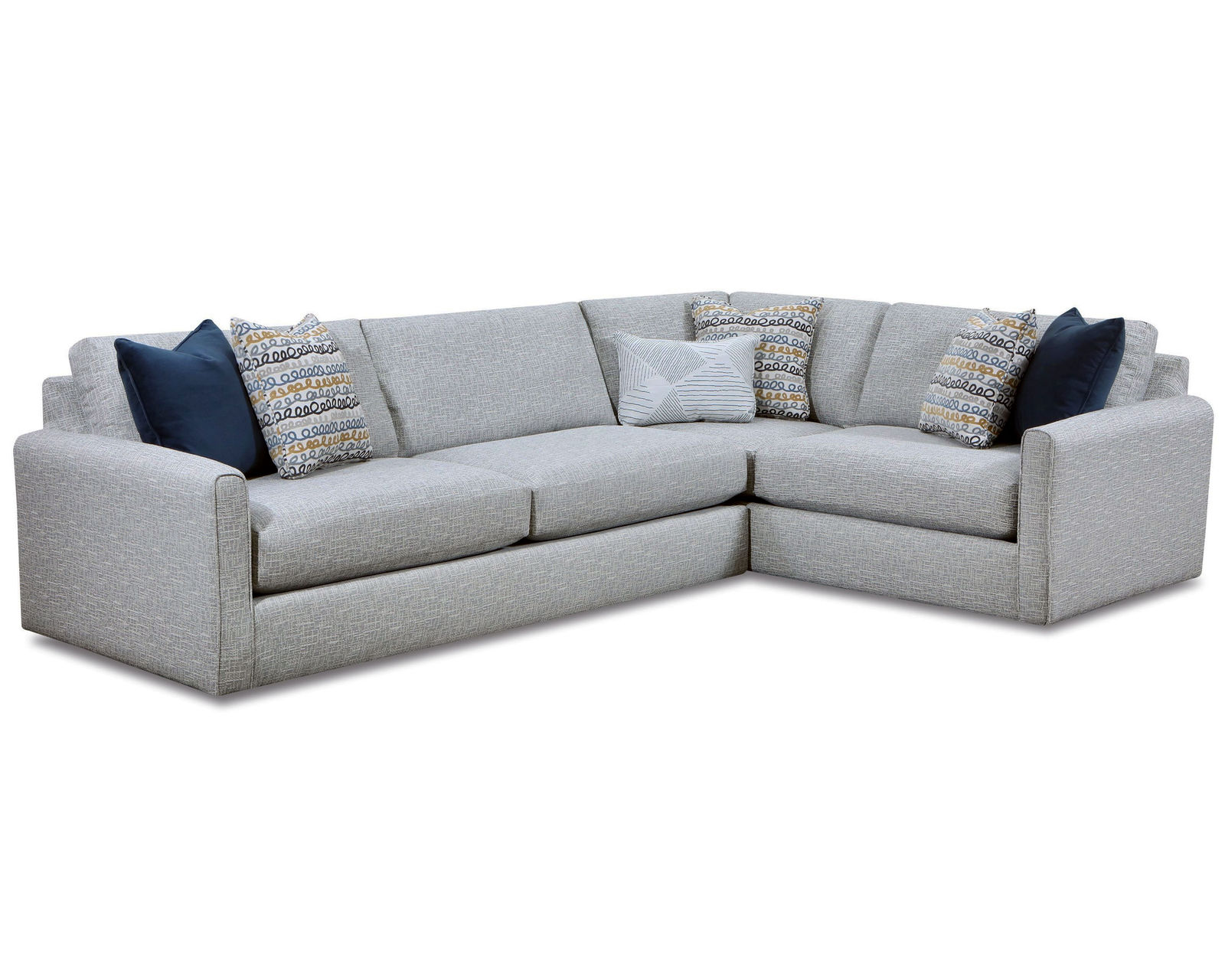 Harmer Platinum Two Piece Sectional (Includes Pillows) 124" x 84" - Image 3