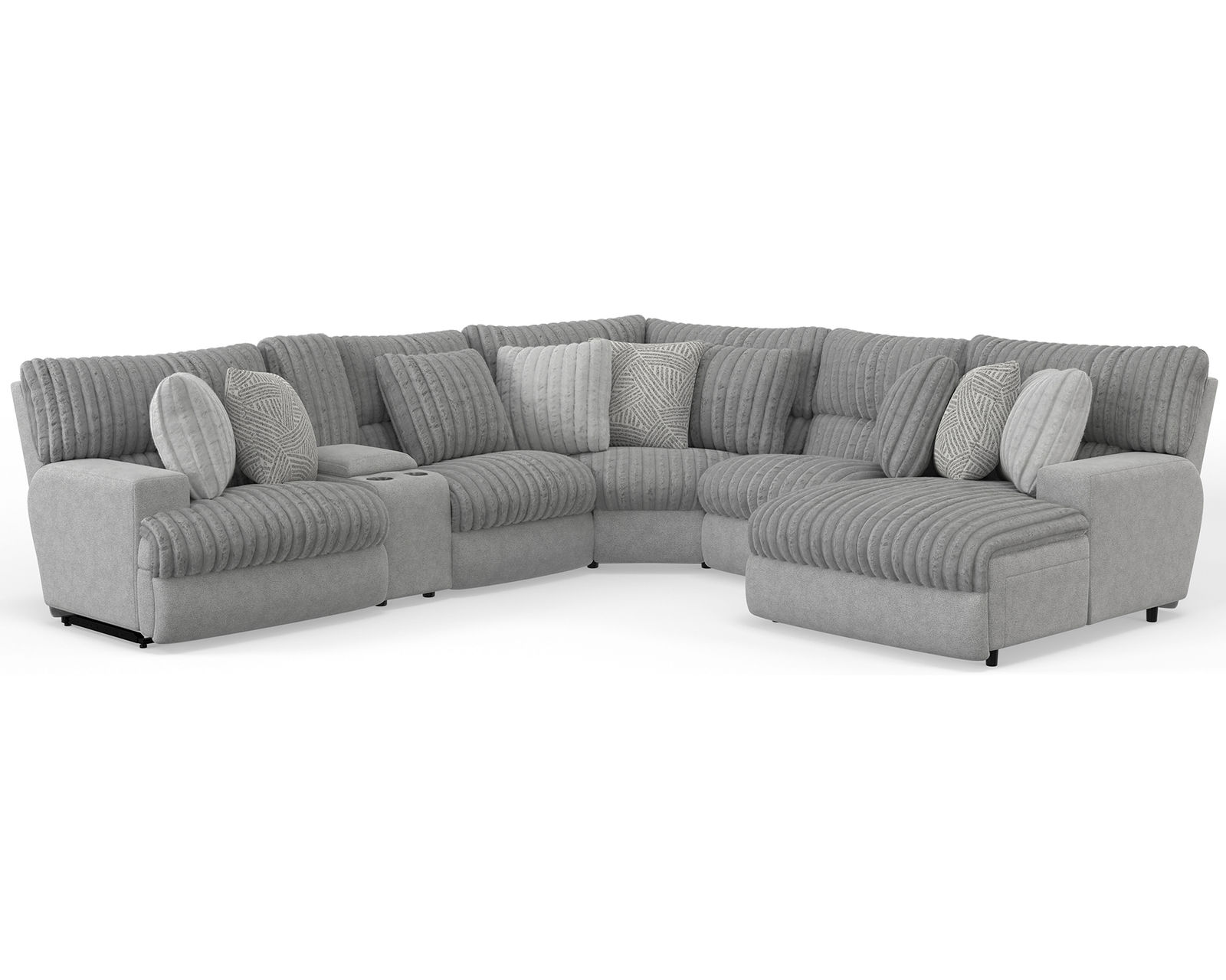 Abraxas Two Tone Modular Reclining Sectional (includes pillows) - Image 3