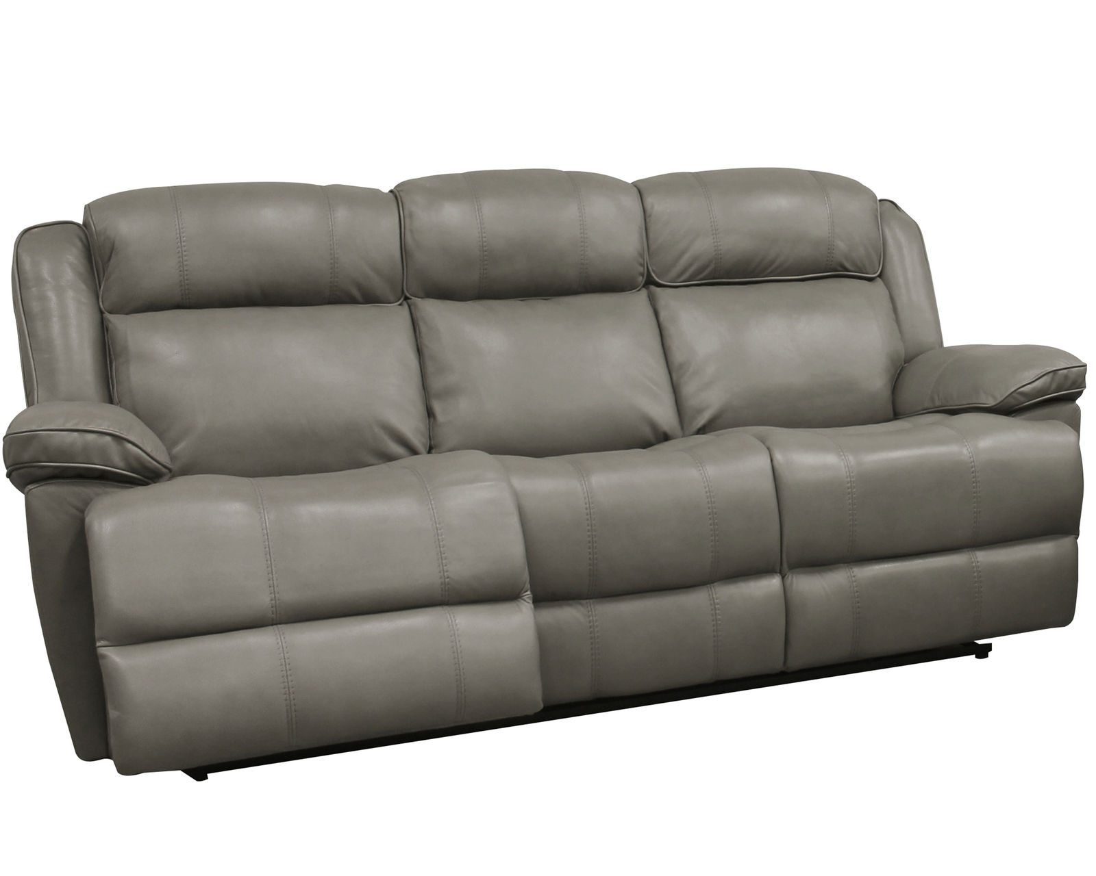 Eclipse Leather Power Headrest Power Reclining Sofa in Florence Heron - Image 2