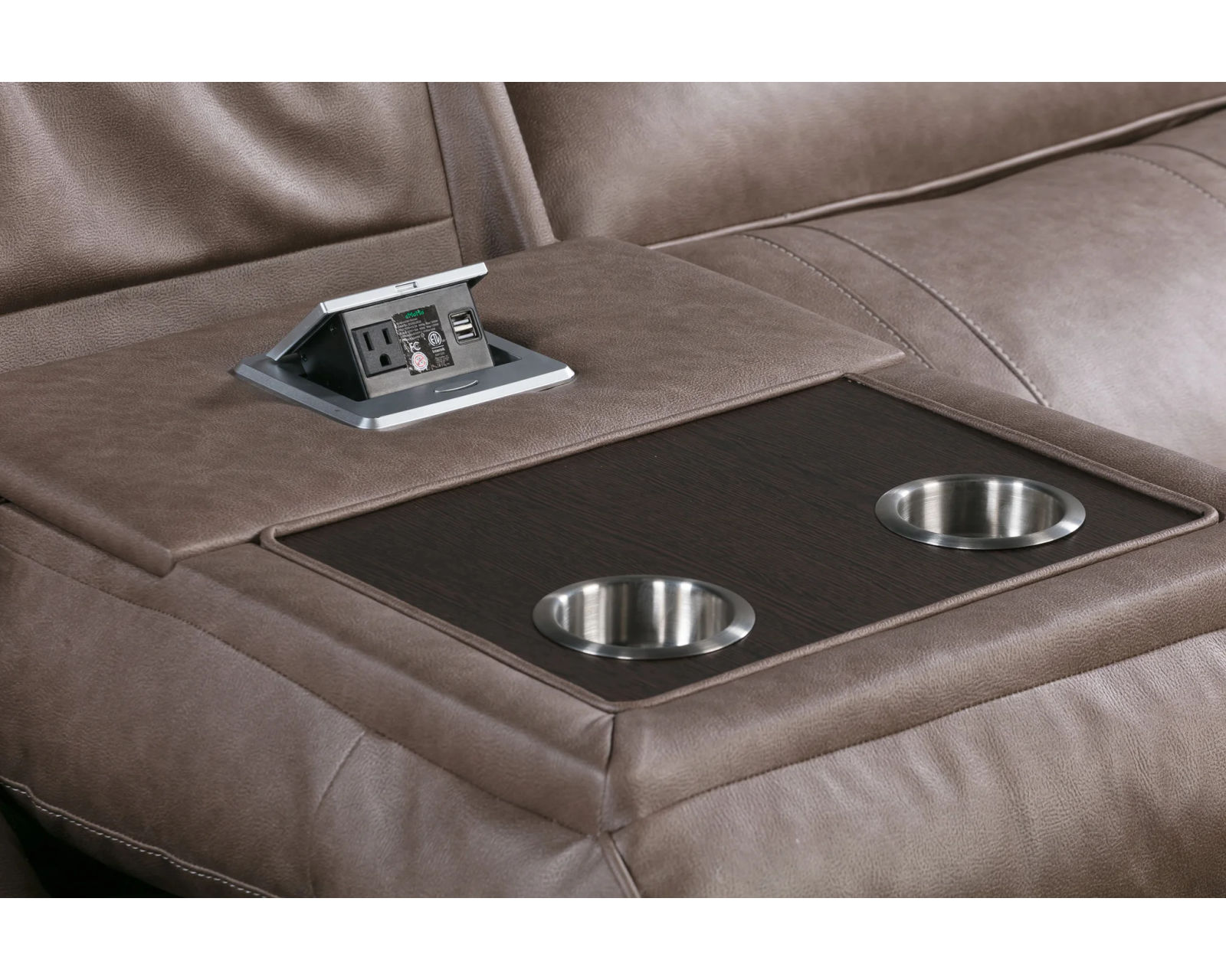 Theon 88" Reclining Sofa w/ Drop Down Table (In stock - Fast shipping) - Image 8