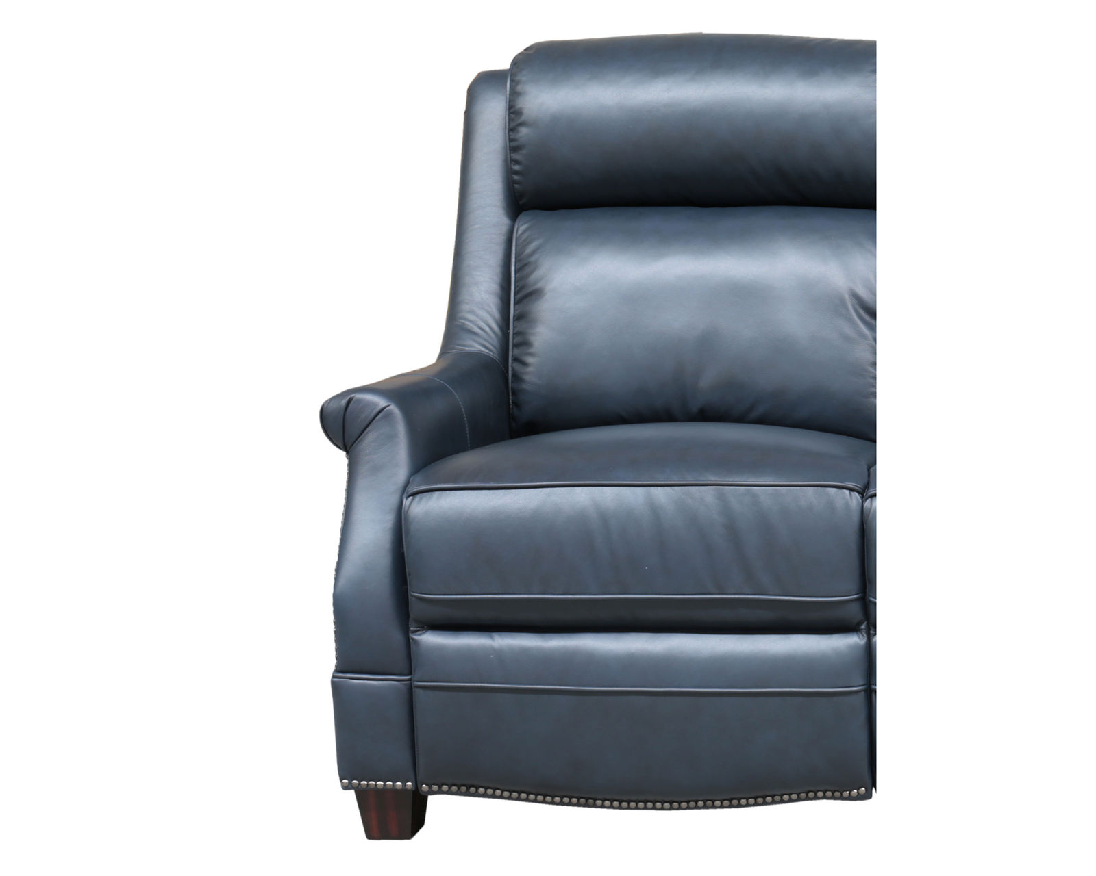 Warrendale Leather Power Headrest Power Reclining Sofa in Blue - Image 6