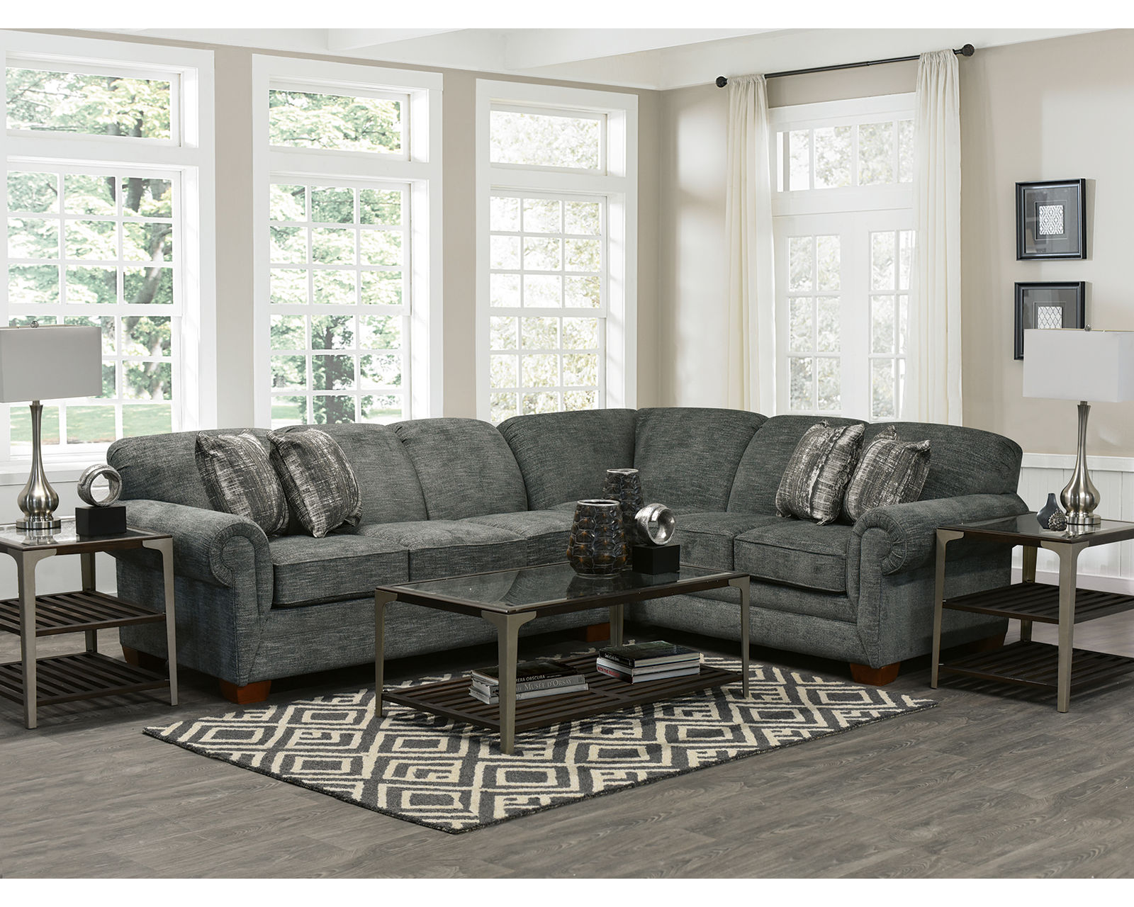 Monroe Stationary Sectional (+101 Standard and Performance Fabrics) - Image 4