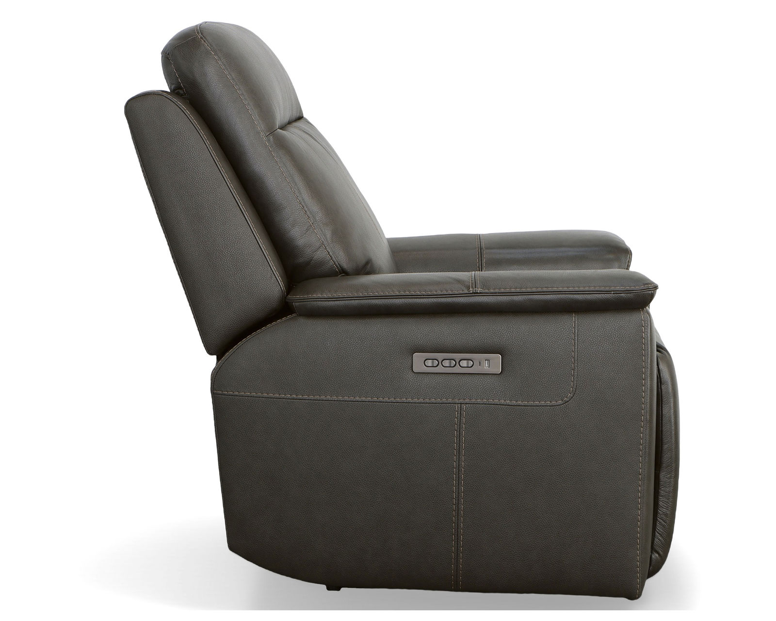 Odell Power Reclining Loveseat with Console, Power Headrests & Lumbar(Dark gray leather) in stock - Image 22