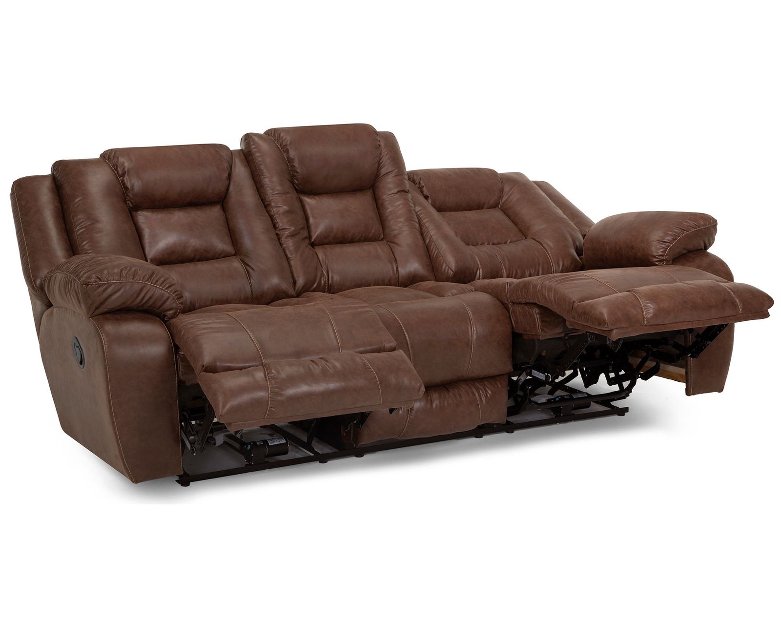 Hayworth 95" Leather-Like Power Reclining Sofa Pebble (The Look of Leather. The Comfort of Power.) - Image 18