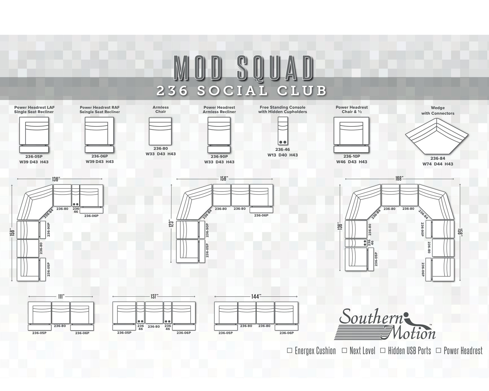 Social Club Zero Gravity Modular Reclining Sectional (Colors Available) - Image 11