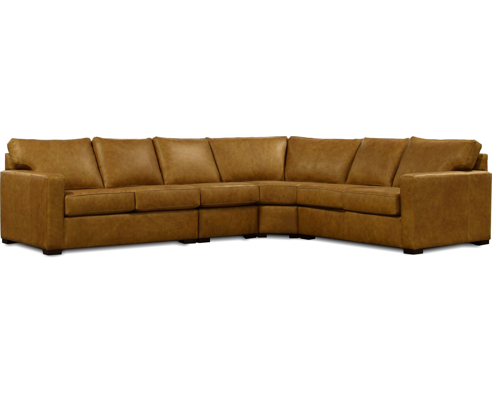 Baylor Stationary Leather Sectional (29 Top-Grain Leather Choices) - Image 10