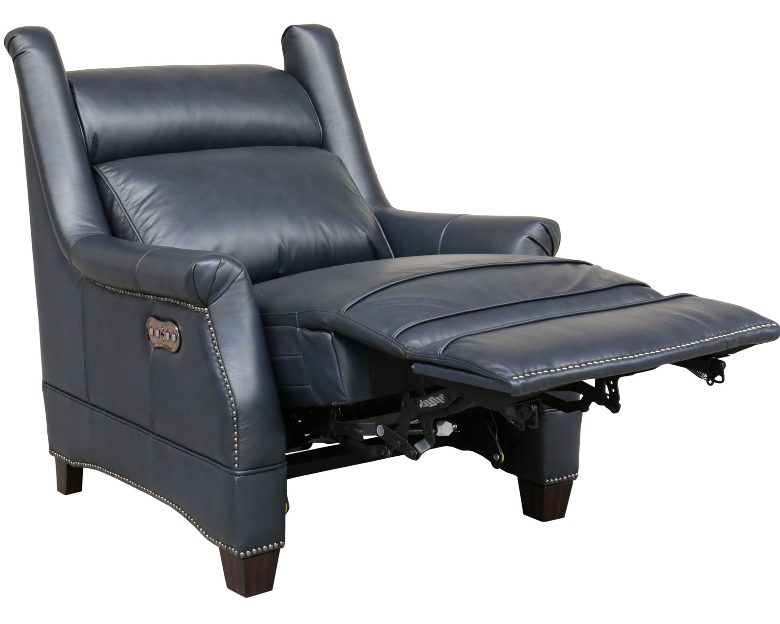 Warrendale Leather Power Headrest Power Reclining Sofa in Blue - Image 17