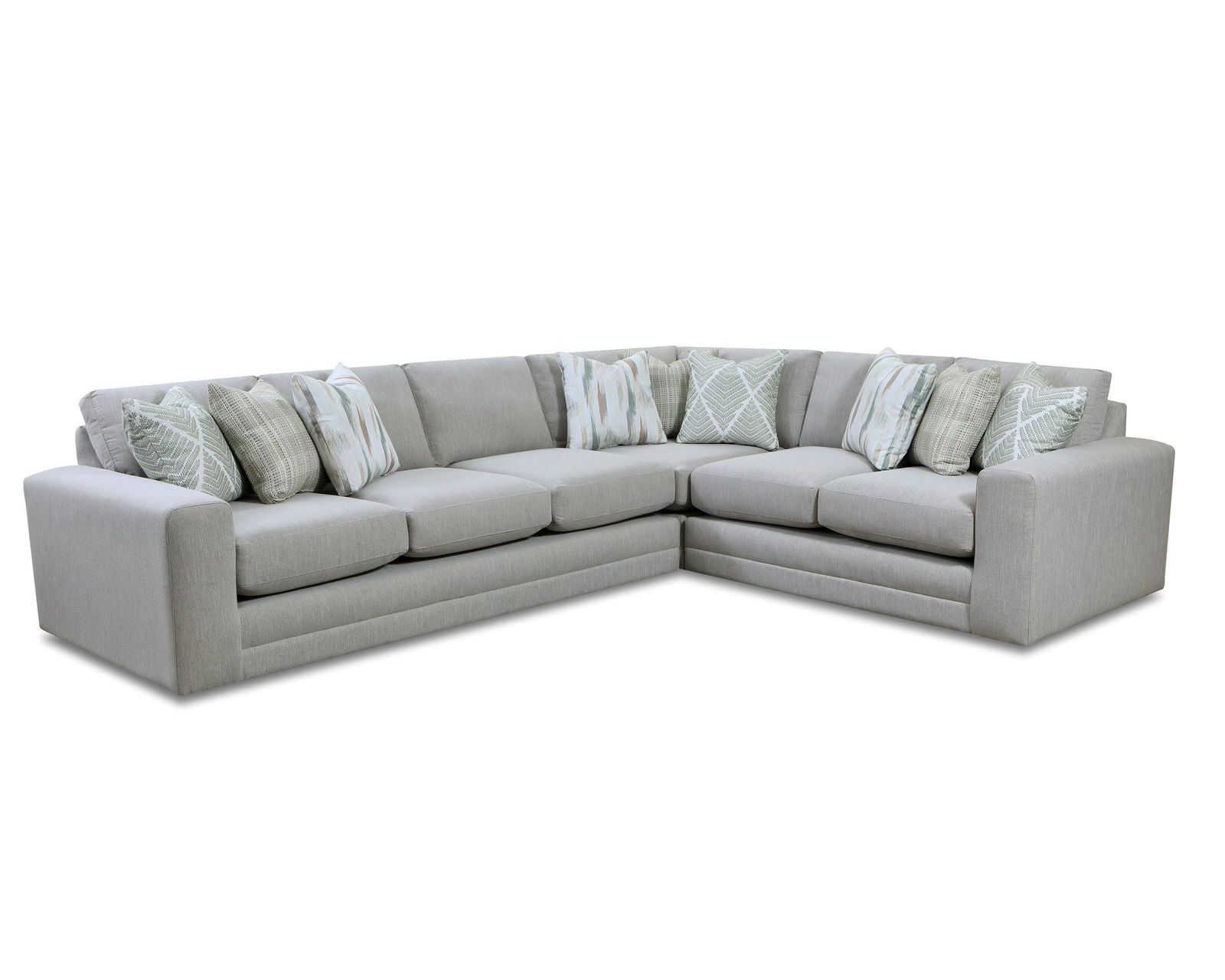 Charlotte Cremini Three Piece Sectional 7003 (Includes pillows) 133" x 107"