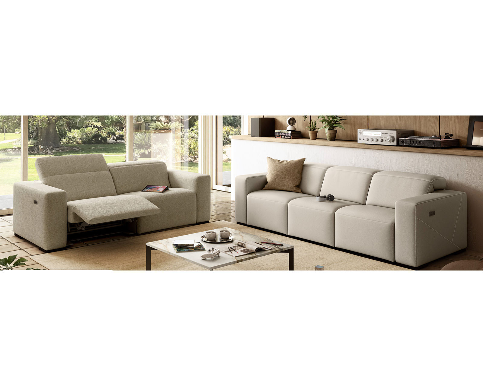 Oxford C282 Power Headrest Power Reclining Sofa (87") +40 fabrics - Image 12