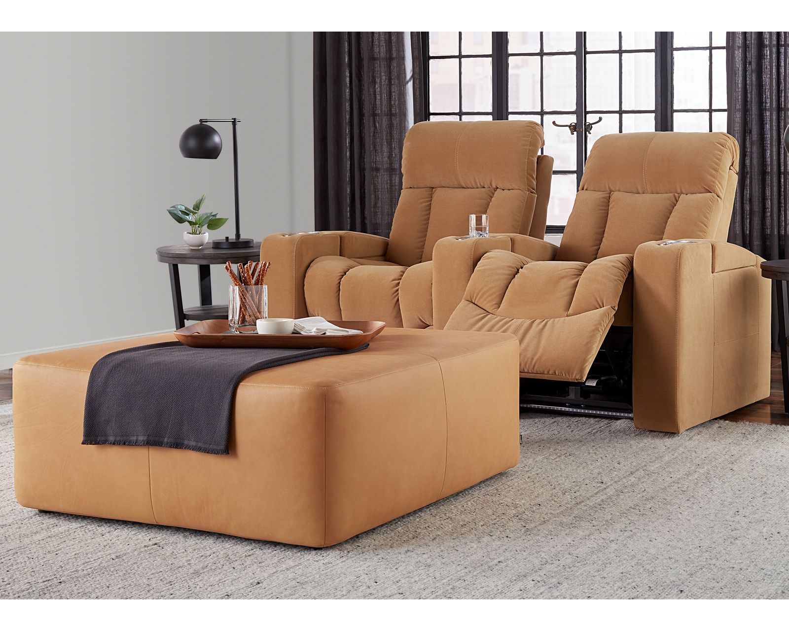Paragon 41417 Power Headrest Power Reclining Home Theater Seating (Made to order)