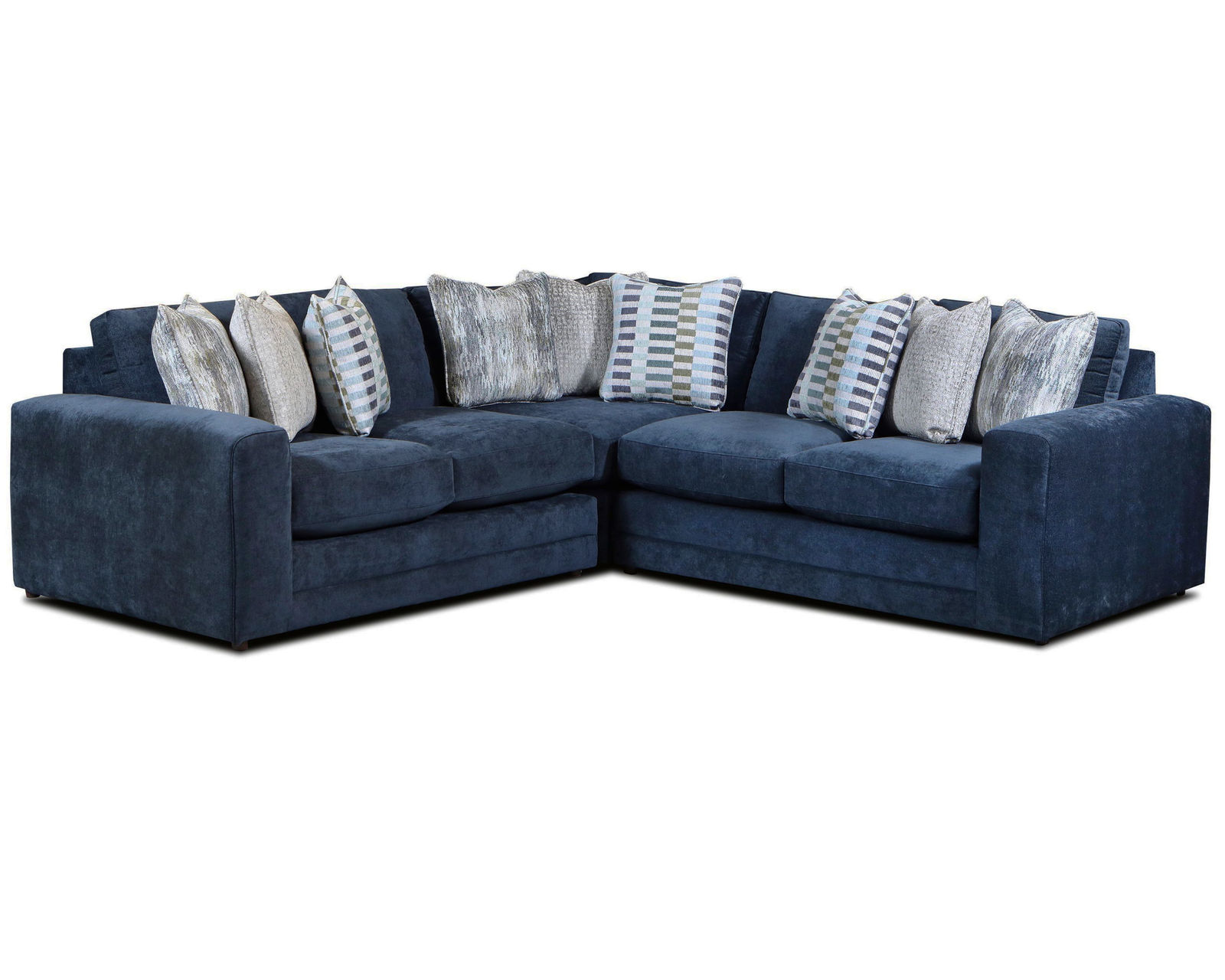 Elise Ink Three Piece Sectional - 106" x 106" (includes pillows)