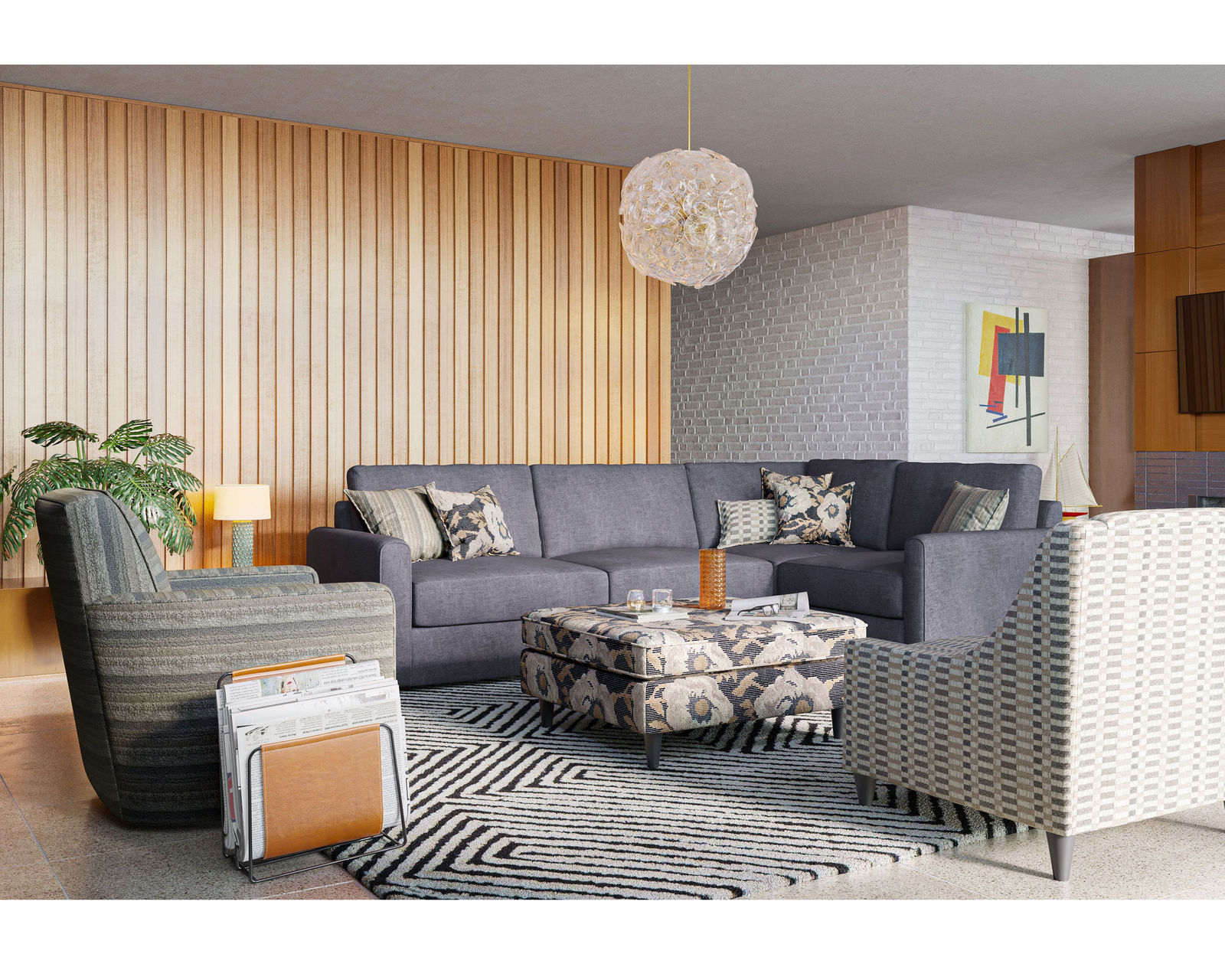 Argo Ash Two Piece Sectional (Includes Pillows) 124" x 83.5" - Image 11