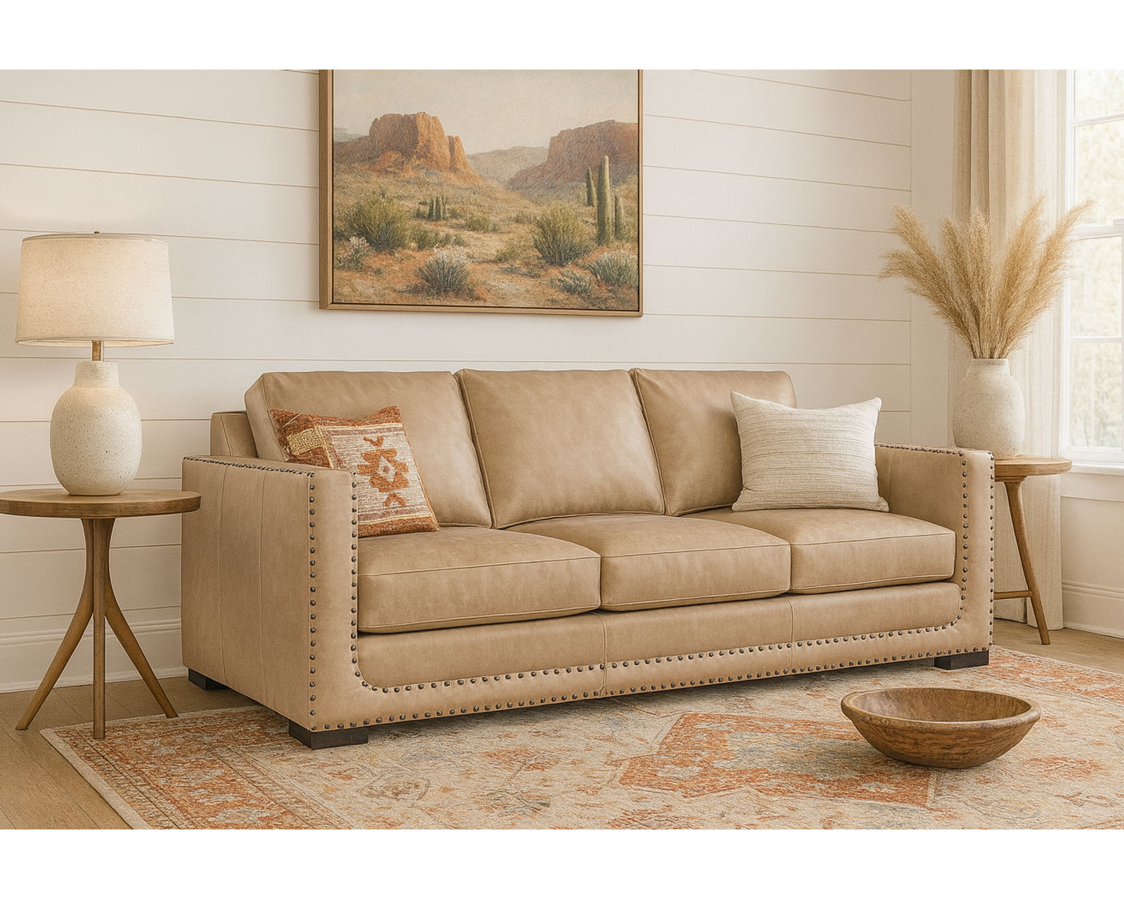 Bradington Young Kempton 631 Sofa (12 leathers) 8-Way Hand Tie - Image 5