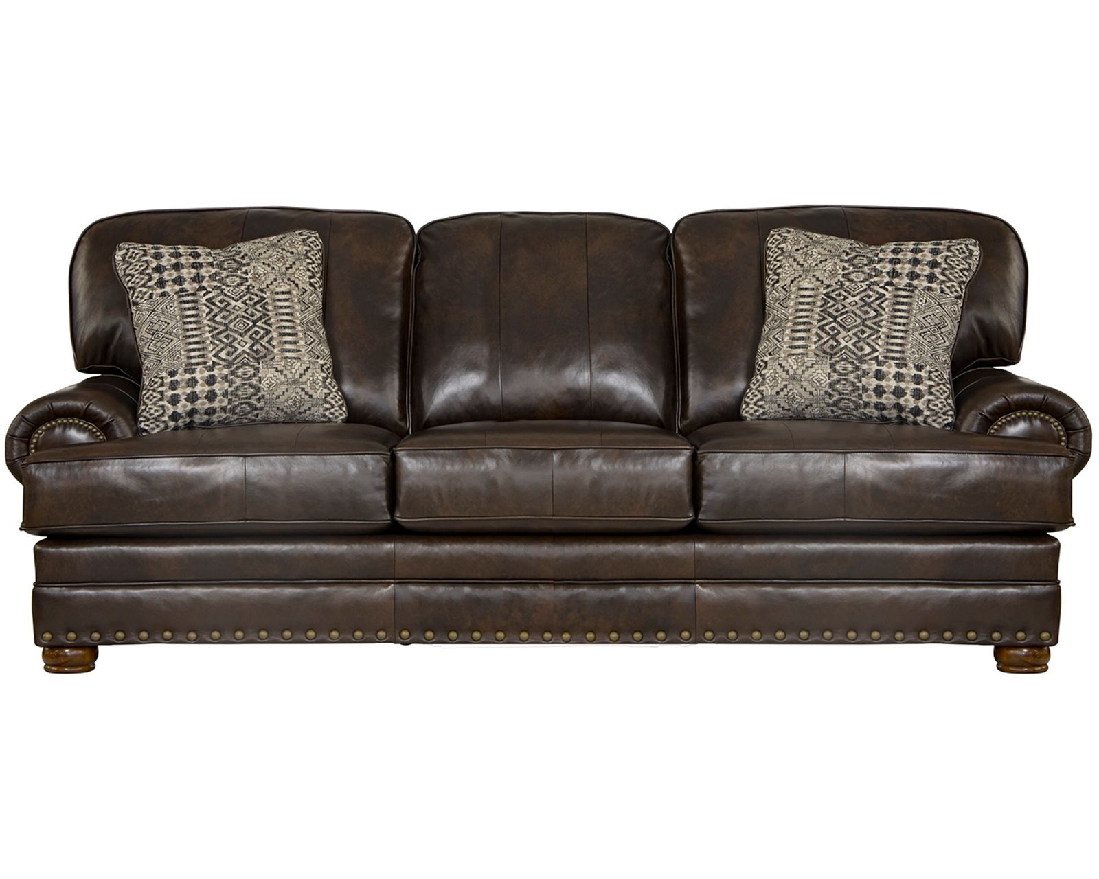 Roberto 94" Top Grain Leather Touch Sofa (Includes Pillows)