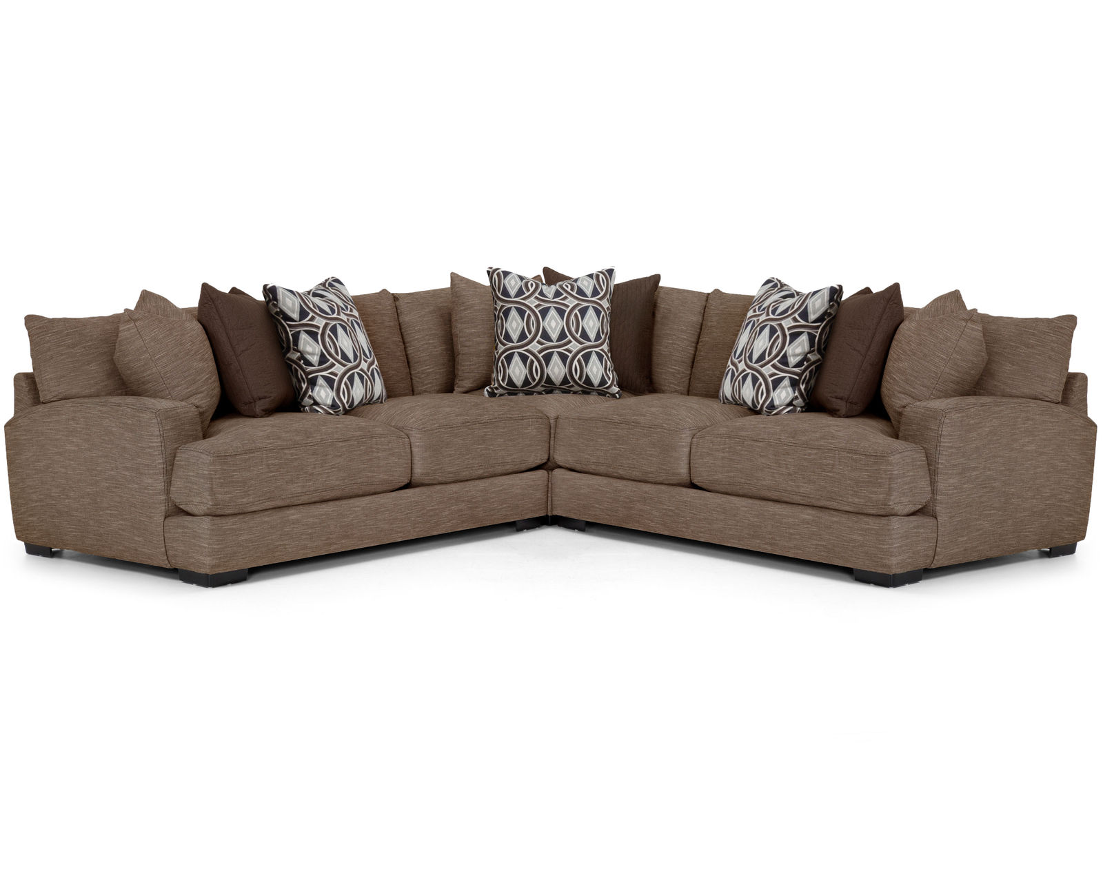 Cadet 808 Chaise Stationary Sectional (Pillows Included)