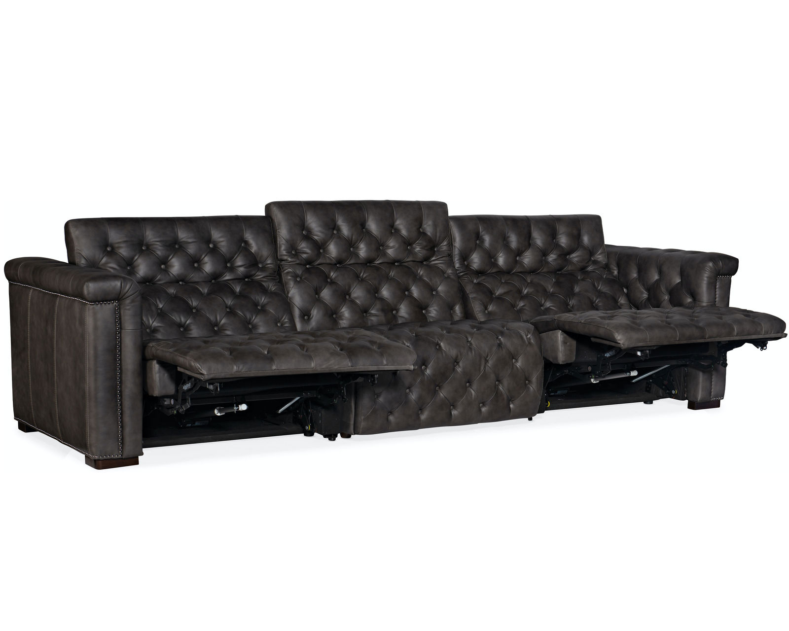 Savion Leather Grandier Sofa Power Headrest Power Reclining Sofa (124") - Image 3