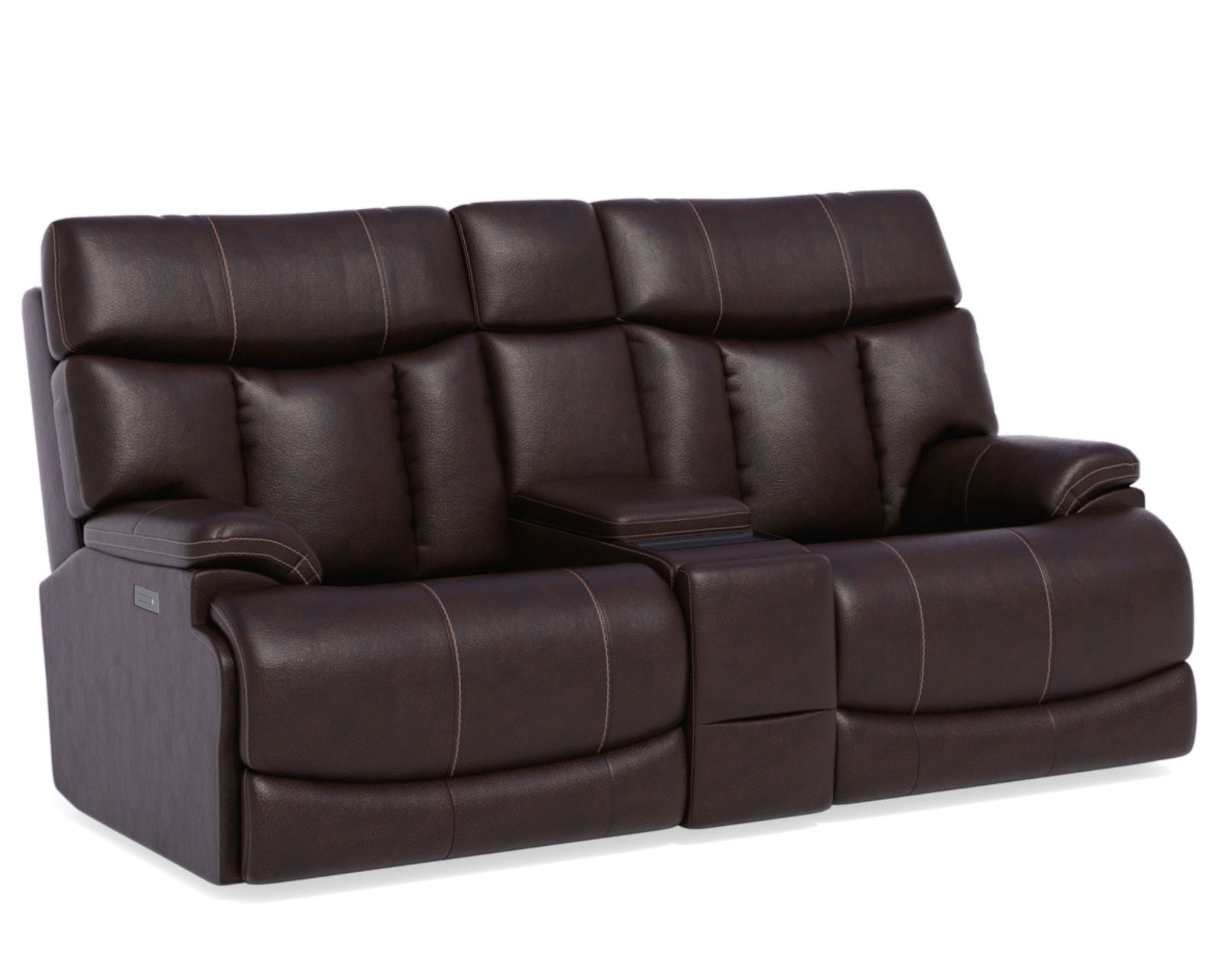 Clive Leather Power Reclining Loveseat with Power Headrests and Lumbar (375-70) - Image 8