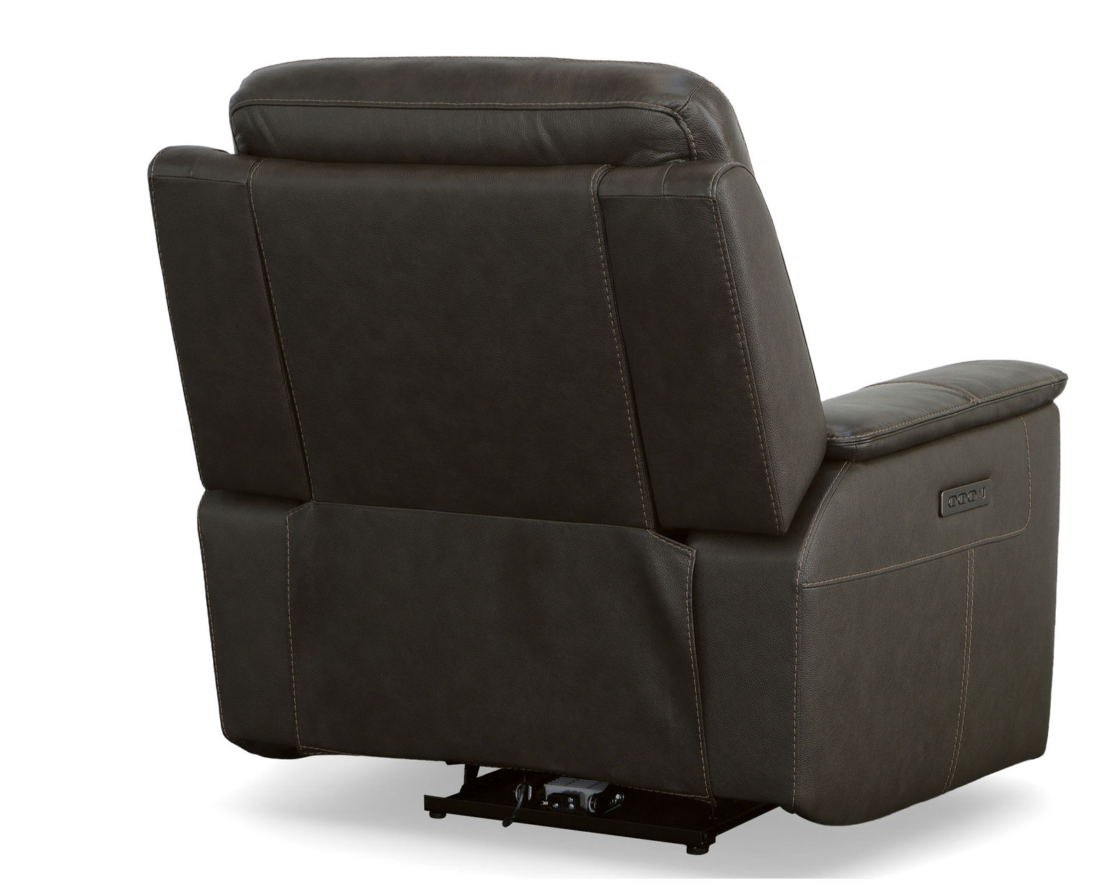 Odell Power Reclining Loveseat with Console, Power Headrests & Lumbar(Dark gray leather) in stock - Image 24