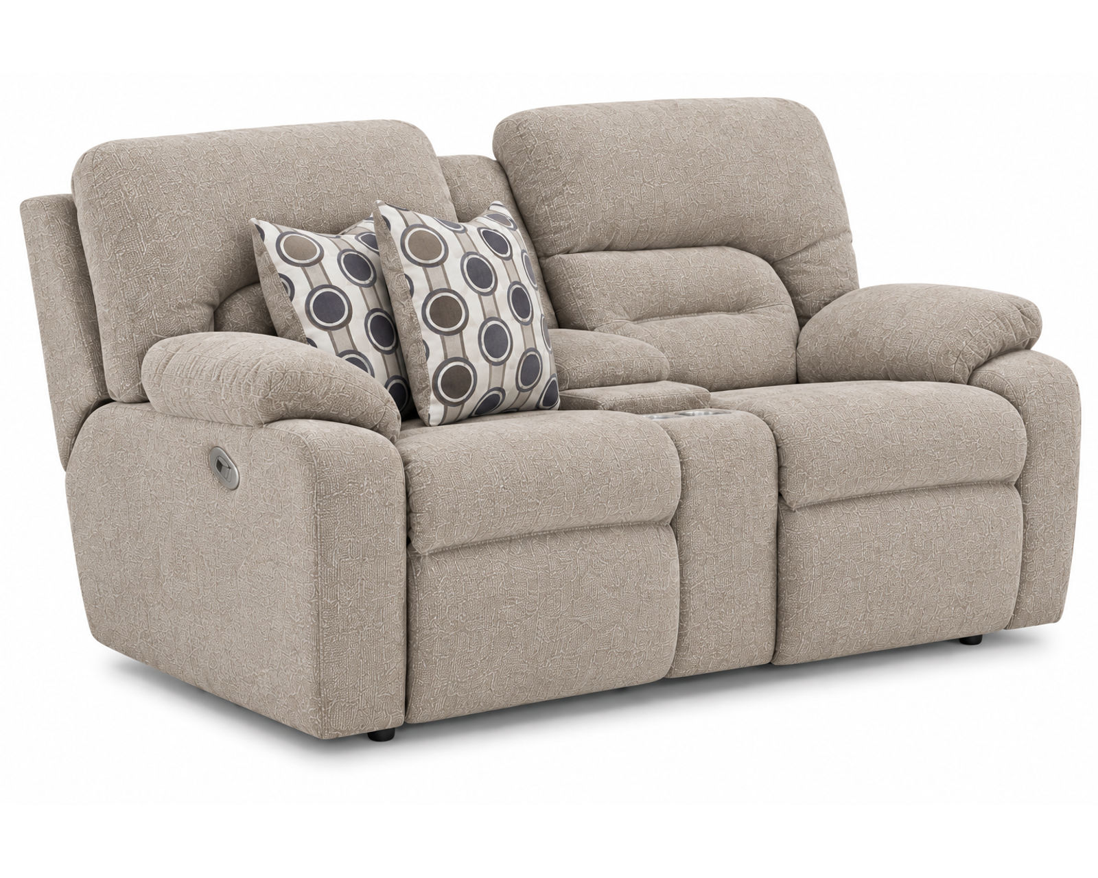 Tribute 797 Three-Piece Dual Power Reclining Sectional Stone (center drop-down table - built-in reading lights, stainless-steel cupholders, USB charging and wireless charging - drop down table) - Image 20
