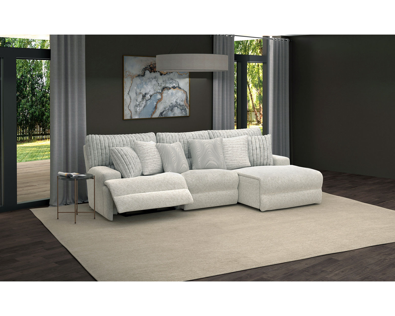 Carmen Deep Seat Power Headrest Power Reclining Sectional (includes pillows) - Image 15