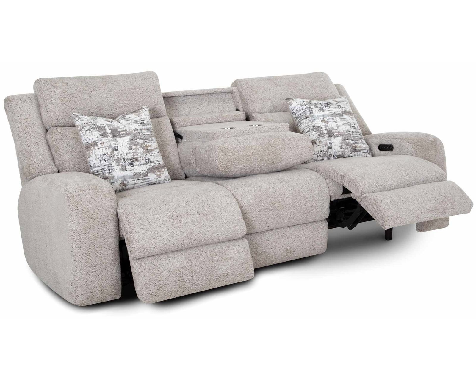 Logan 92" Reclining Sofa with Drop-Down Table & Cupholders (Modern Comfort. Smart Convenience. Available Neori™ Air Massage)