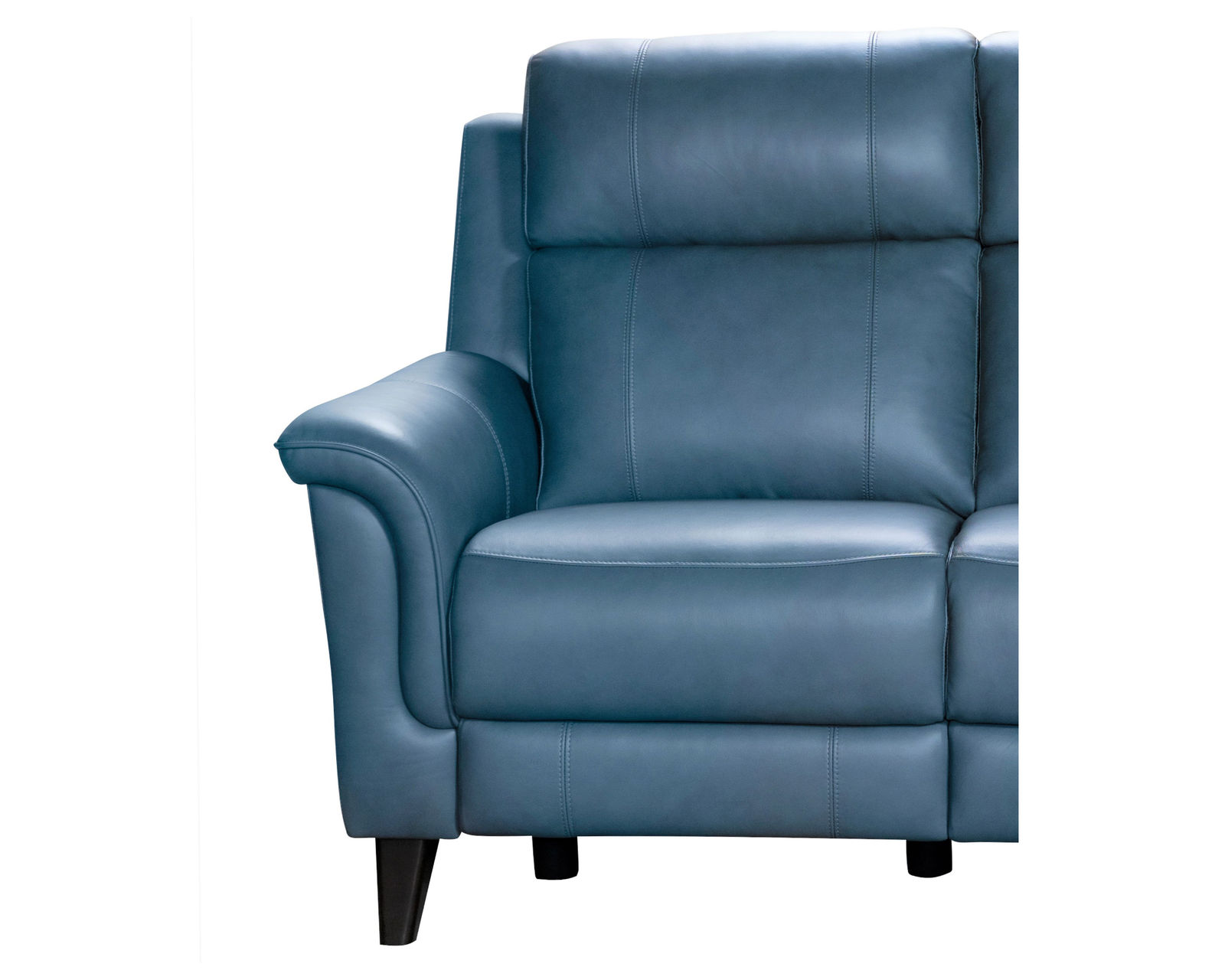 Kester Leather Power Headrest Power Reclining Sofa in Mason Bluegray - Image 6