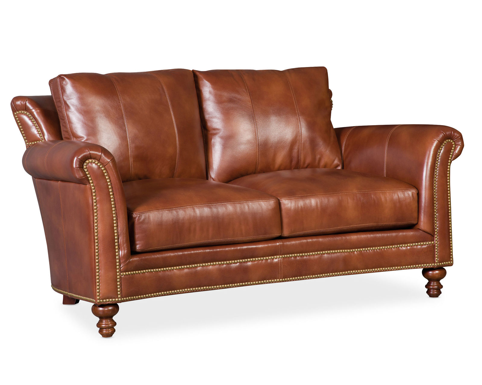 Richardson Stationary Leather Loveseat 8-Way Tie (Made to order leathers)