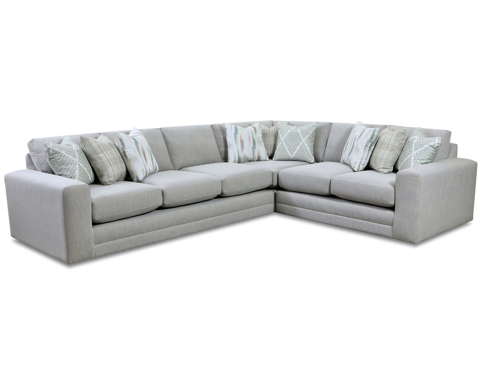 Charlotte Cremini Two Piece Sectional (Includes Pillows) 133" x 107"