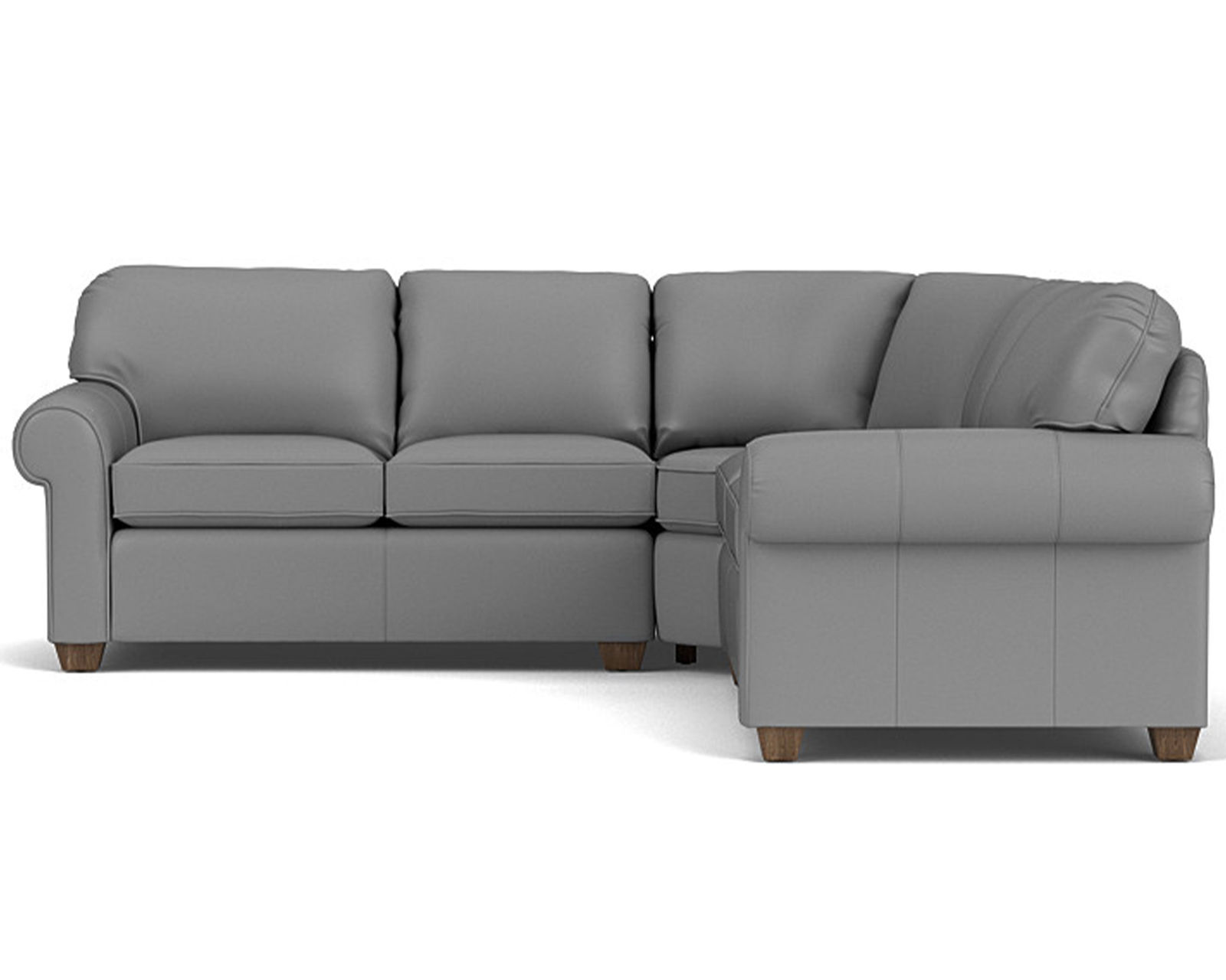 Thornton Leather Stationary Sectional (Leather choices) - Image 3