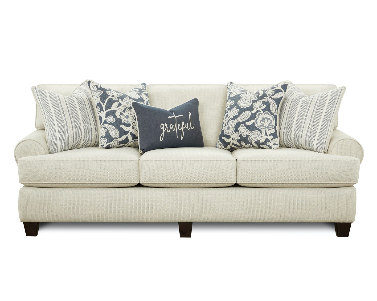 Awesome Oatmeal 88" Sofa (performance fabric) includes pillows