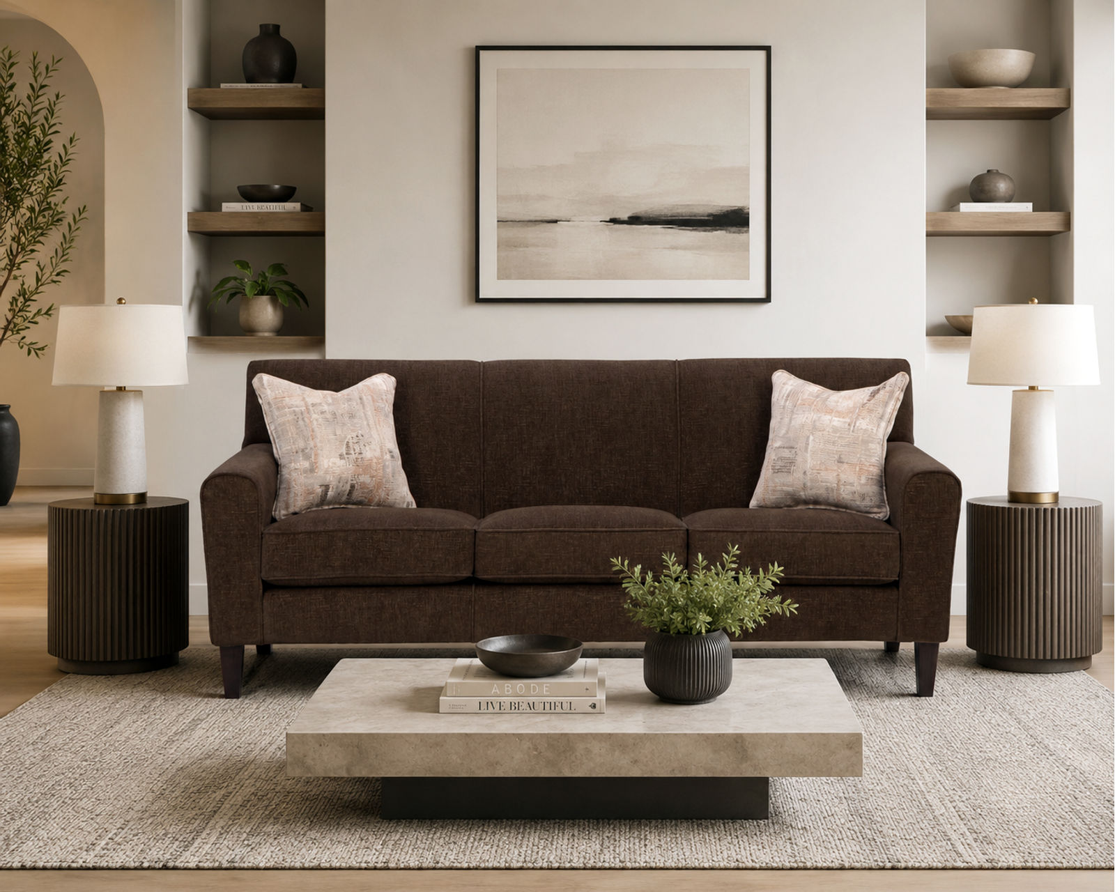 Maisie 83" Sofa (+100 fabrics) 3 wood finishes - Image 2