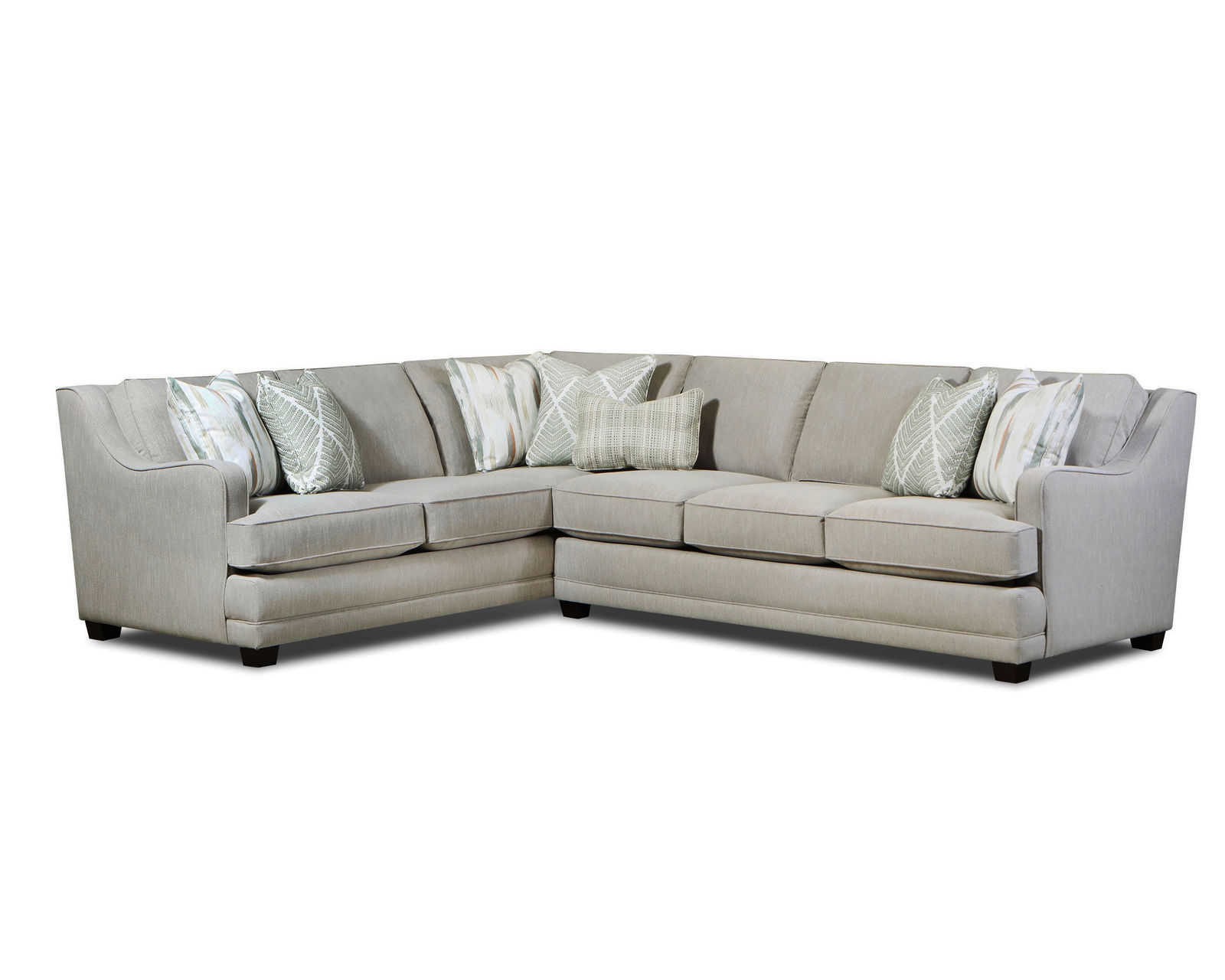 Charlotte Cremini Two Piece Sectional - 7000 (includes pillows) 124" x 97"