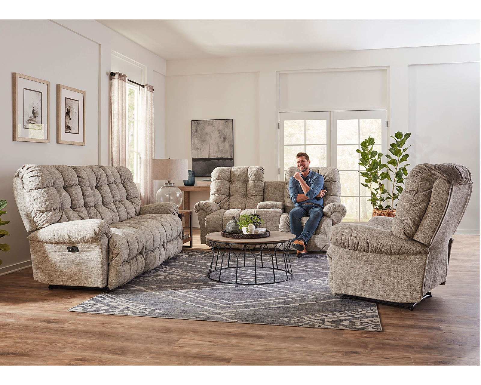 Corey Double Reclining Console Loveseat (+100 fabrics) - Image 13