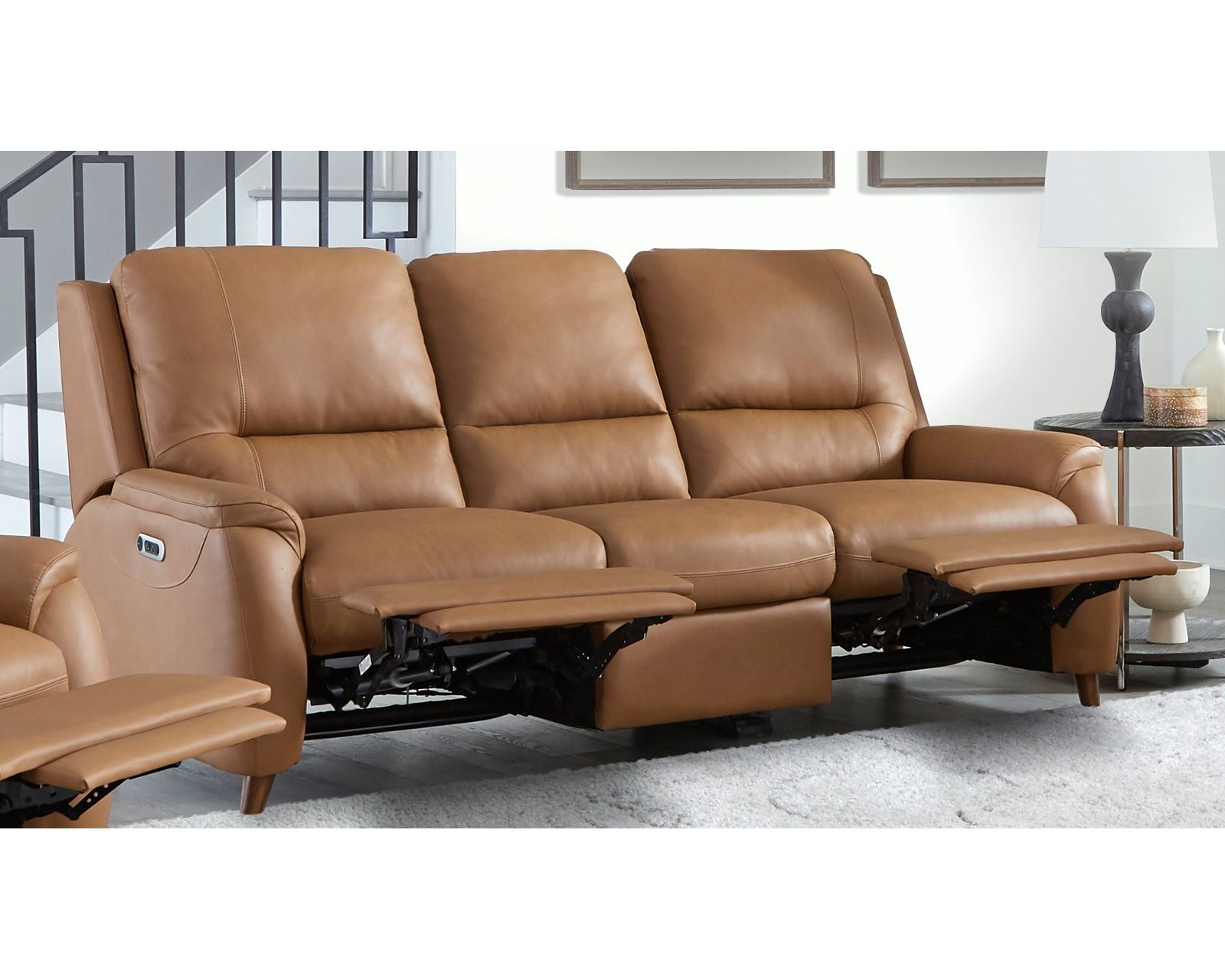 Austin 86" Power Headrest Power Reclining Leather Sofa (In stock) - Image 2