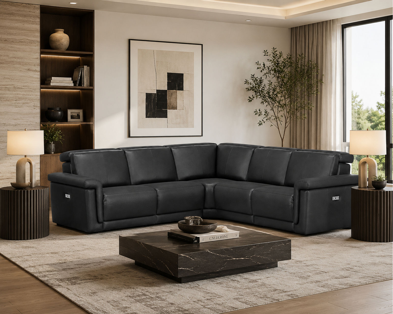 Nevin 3005 Power Headrest Power Reclining Sectional (standard and wide width) +140 leathers - Image 12