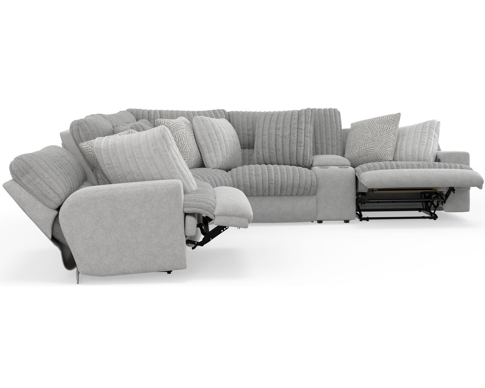 Abraxas Two Tone Modular Reclining Sectional (includes pillows) - Image 19