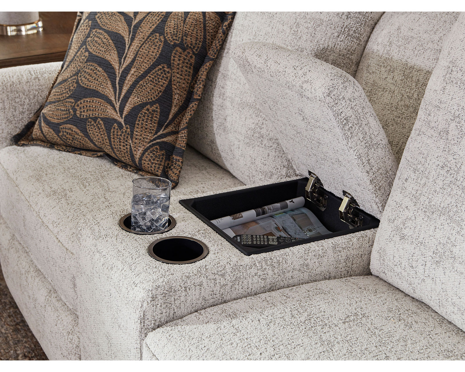 Josey Double Reclining Console Loveseat (+100 fabrics) - Image 6