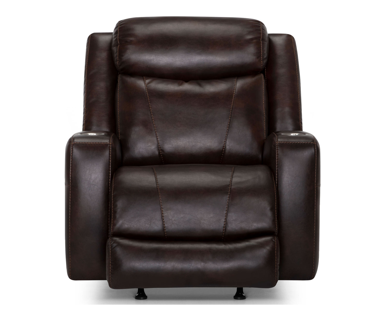 Carver 91" Power Headrest Power Reclining Sofa with Cupholders & USB Fold Down Table (Leather Like Fabric) - Image 7