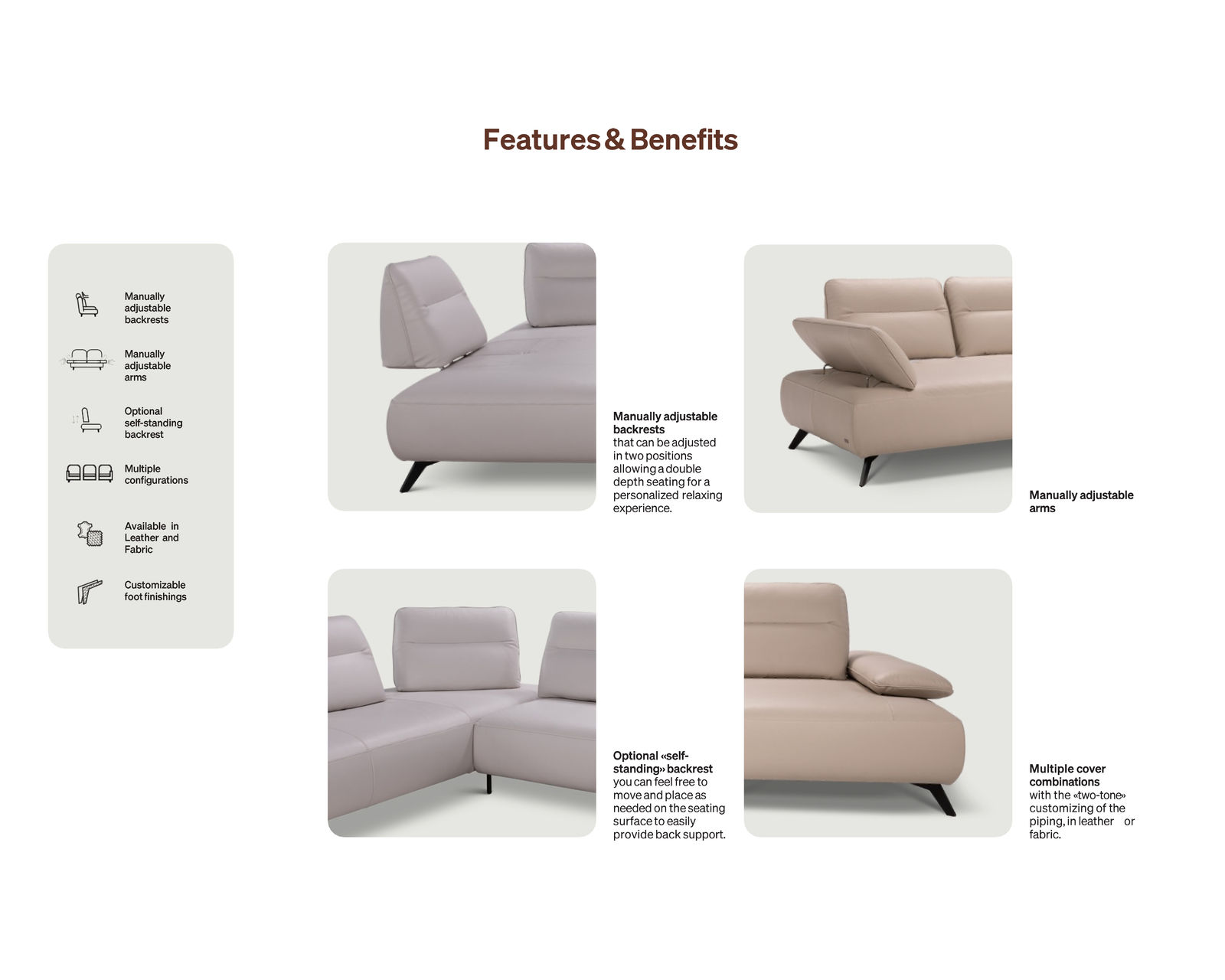 Valencia C312 Sofa 89" or 113" (+55 leathers) - Image 10