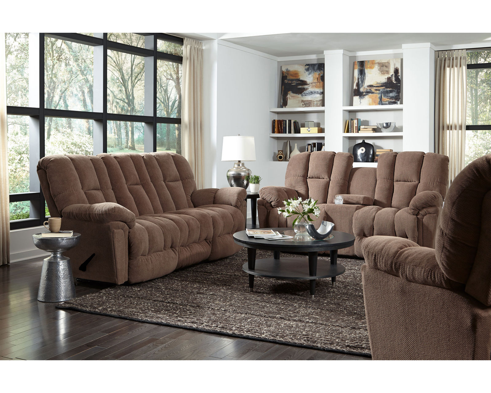 Lucas Double Reclining Console Loveseat (+100 fabrics) - Image 23