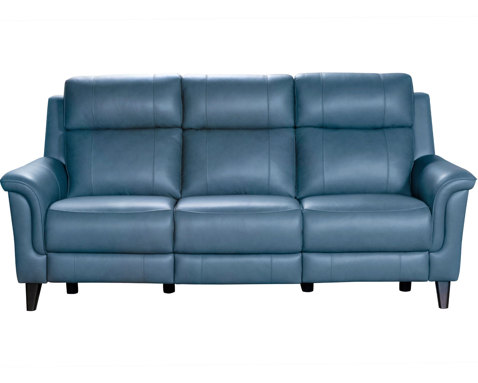 Kester Leather Power Headrest Power Reclining Sofa in Mason Bluegray - Image 5
