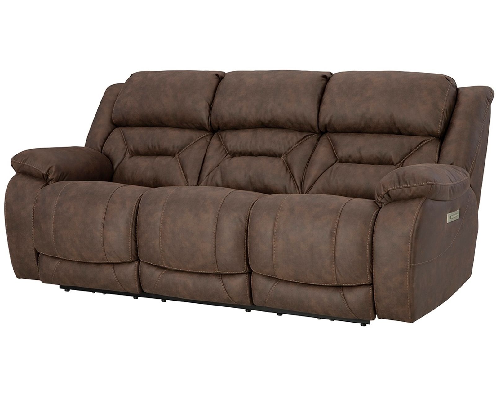 Oakley 89" Zero Gravity Triple Power Reclining Sofa Walnut (In stock) - Image 2