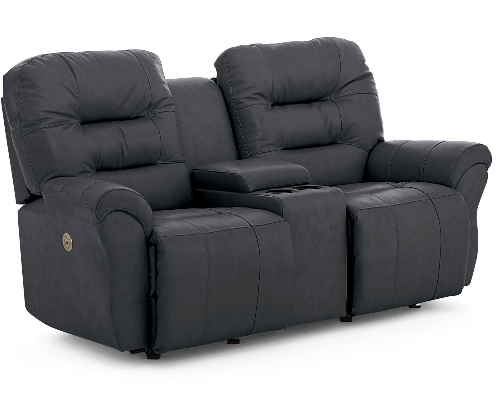 Unity Double Reclining Leather Console Loveseat (+40 leathers) - Image 5