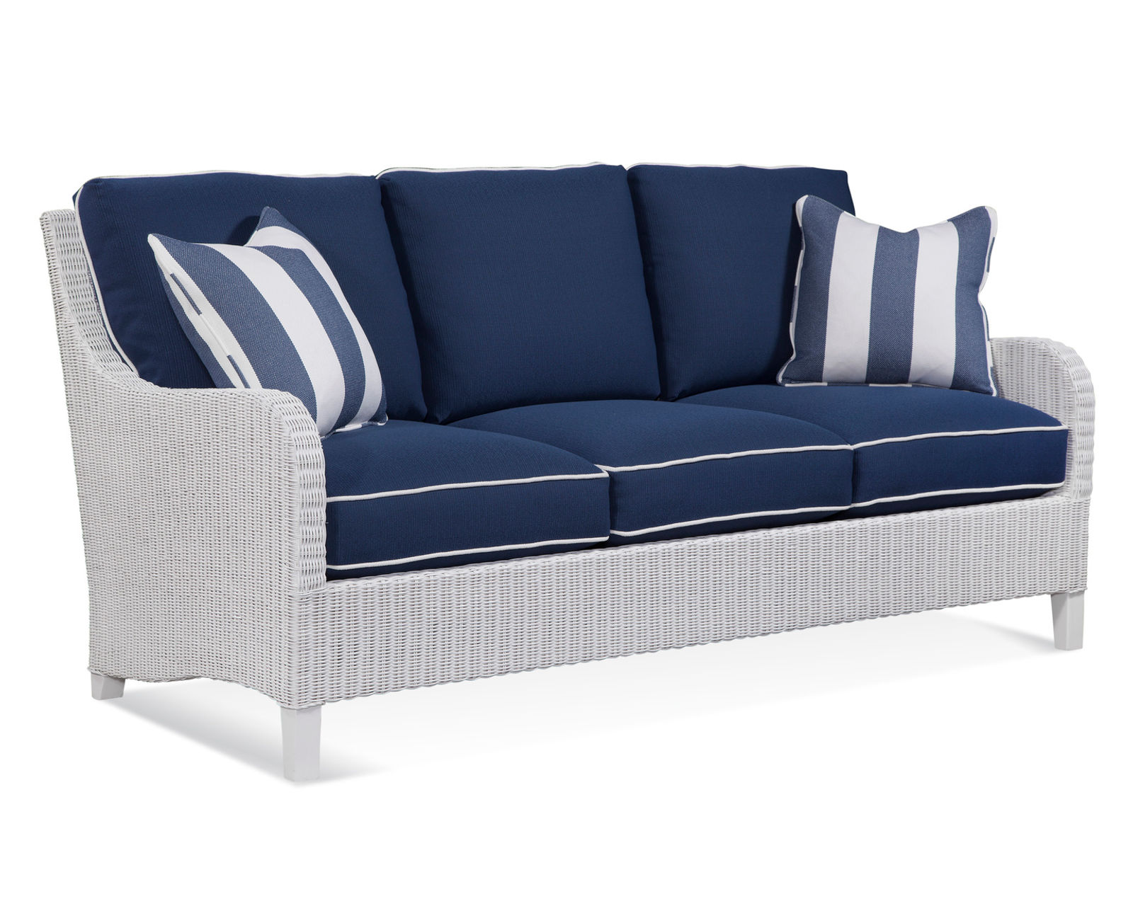 Gibraltar 75" Rattan Sofa Blue (+28 finishes - 69 fabrics)