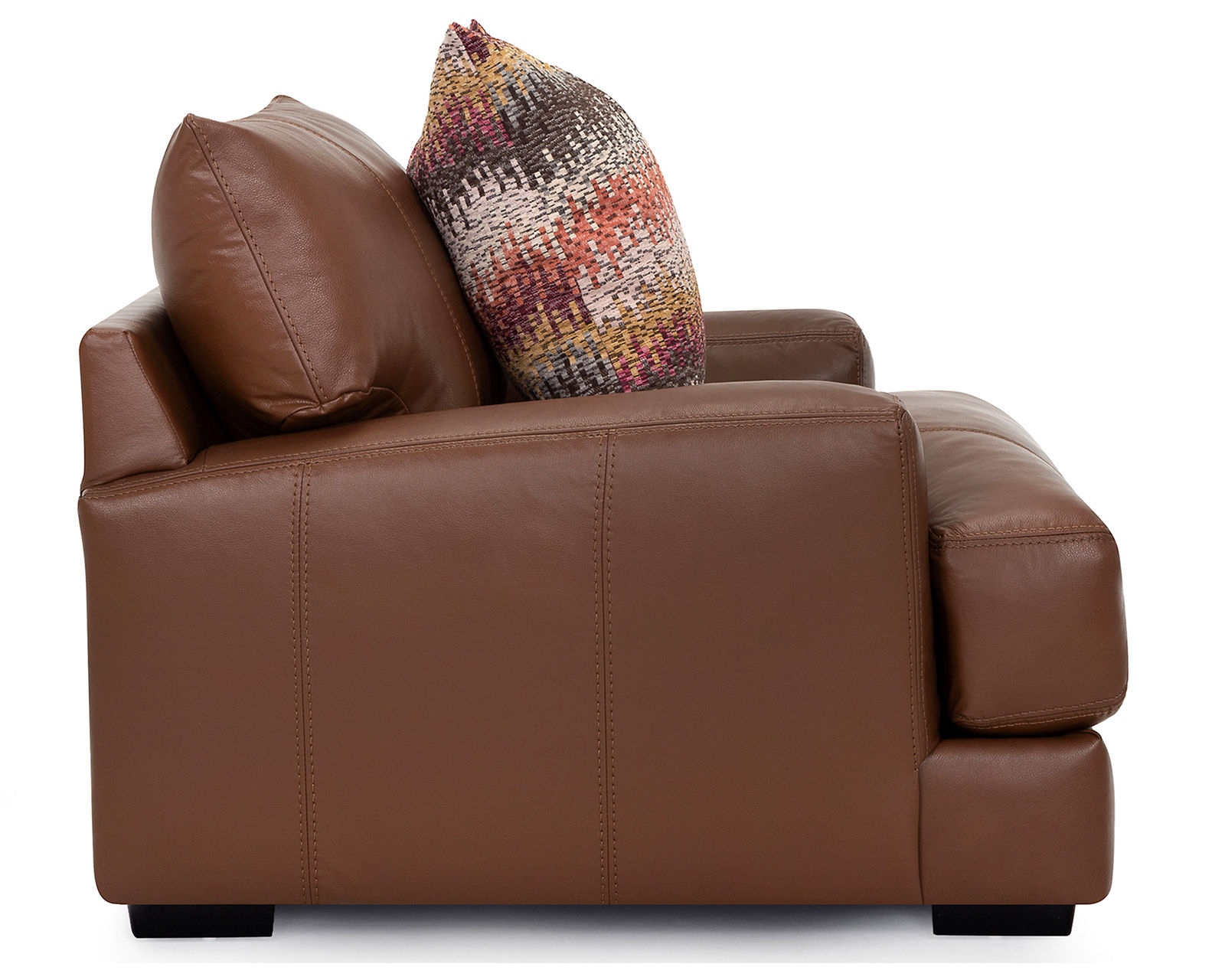 Gia 909 Leather Stationary Sofa (87") Includes Pillows - Image 3